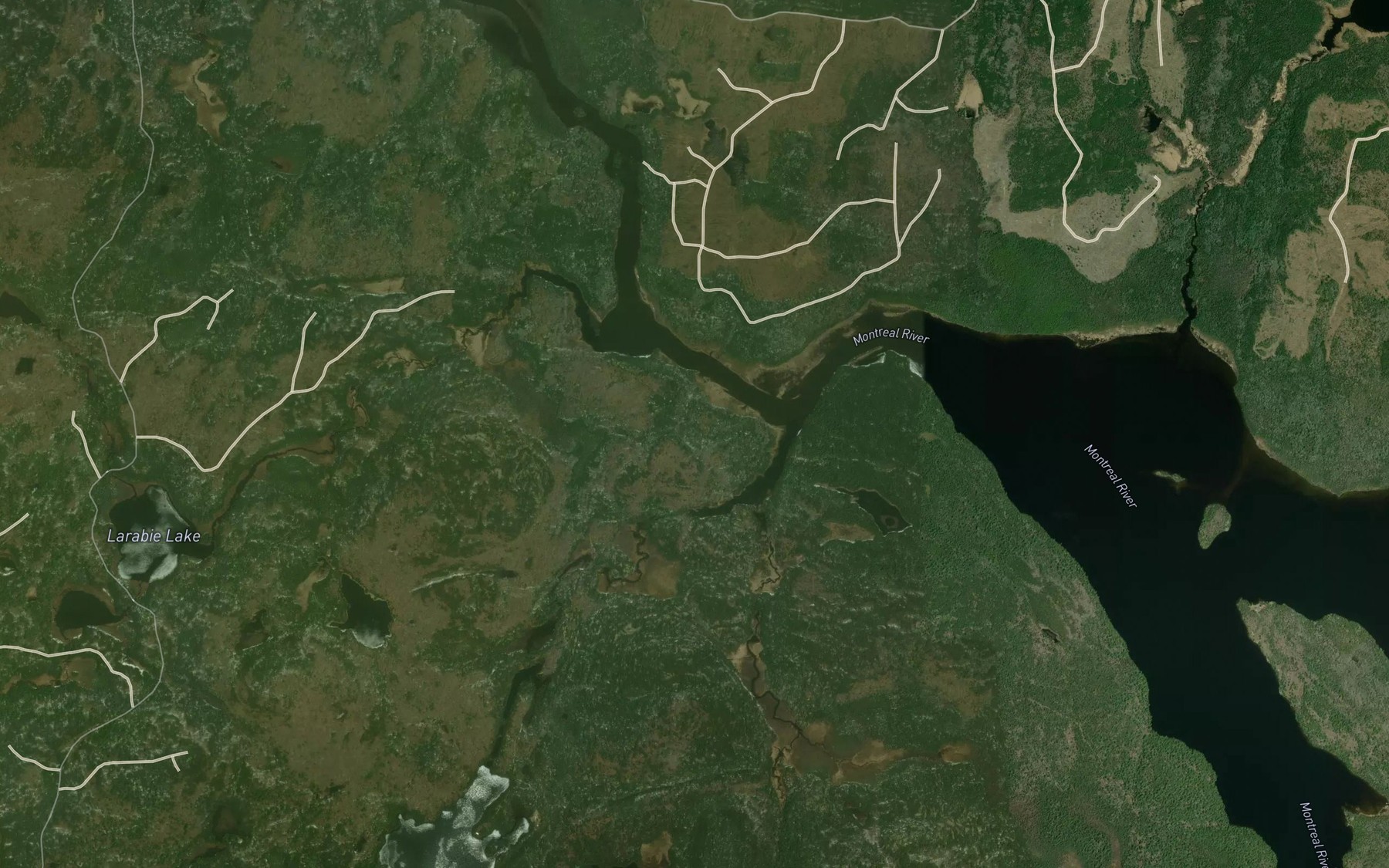 Satellite map of the Wadi's Creek