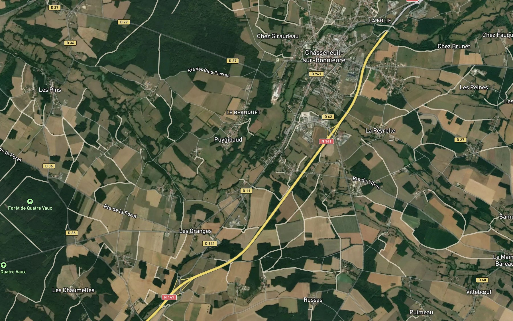 Satellite map of the Maine Guidou