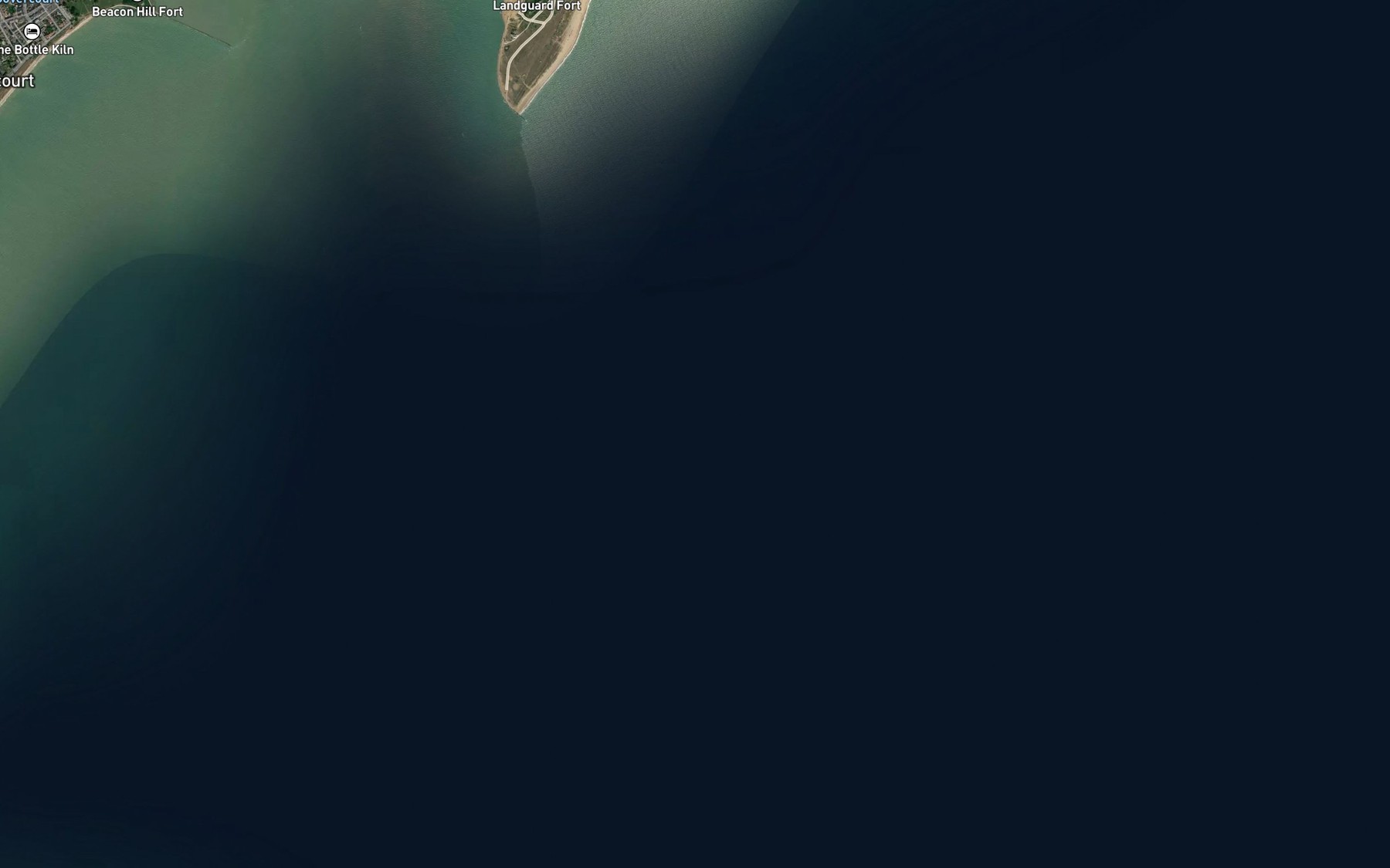 Satellite map of the Harwich Channel