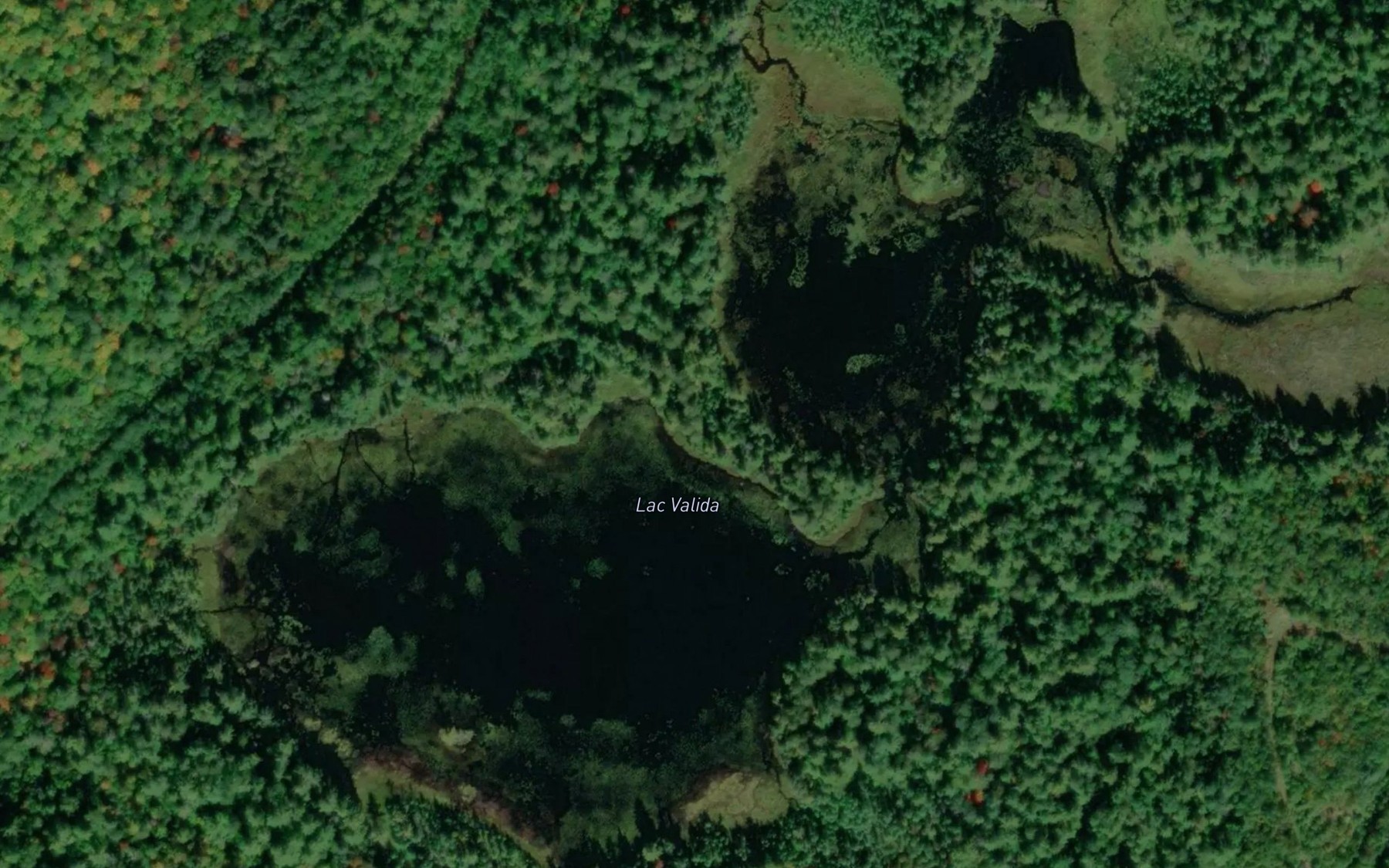 Satellite map of the Lac Valida