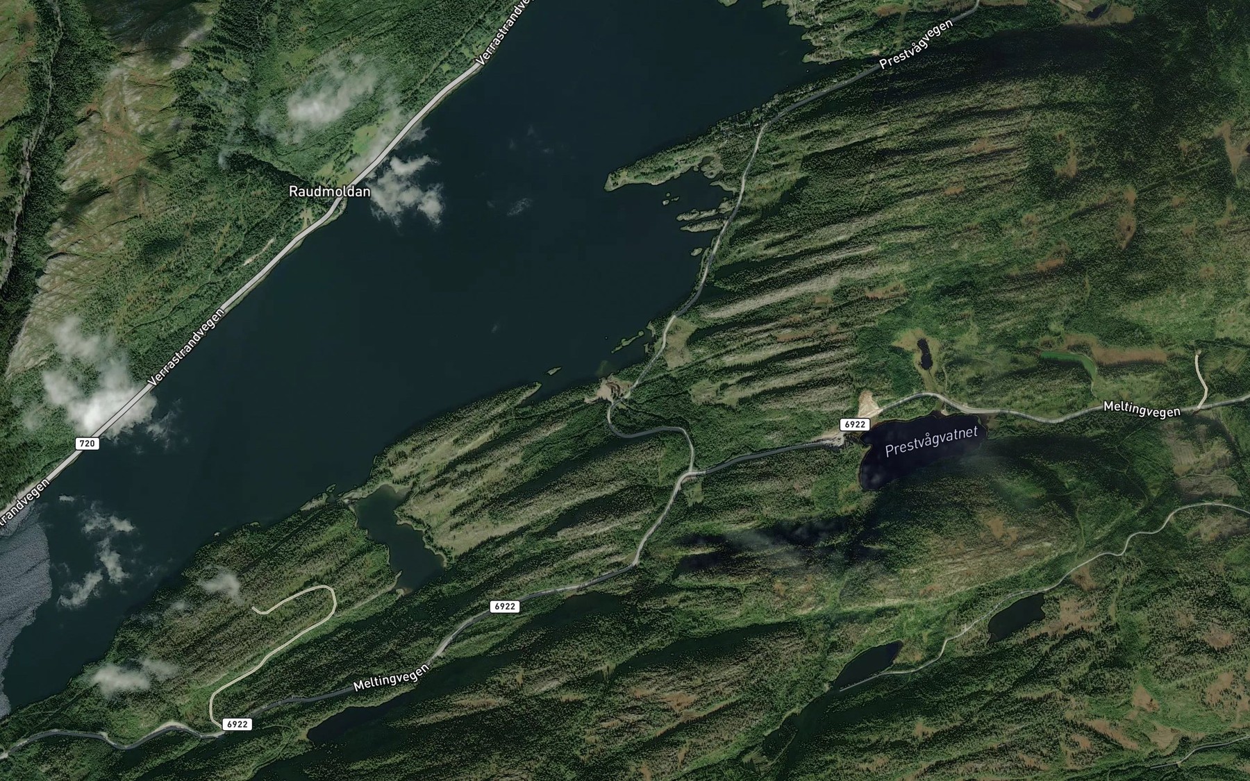 Satellite map of the Prestvagen