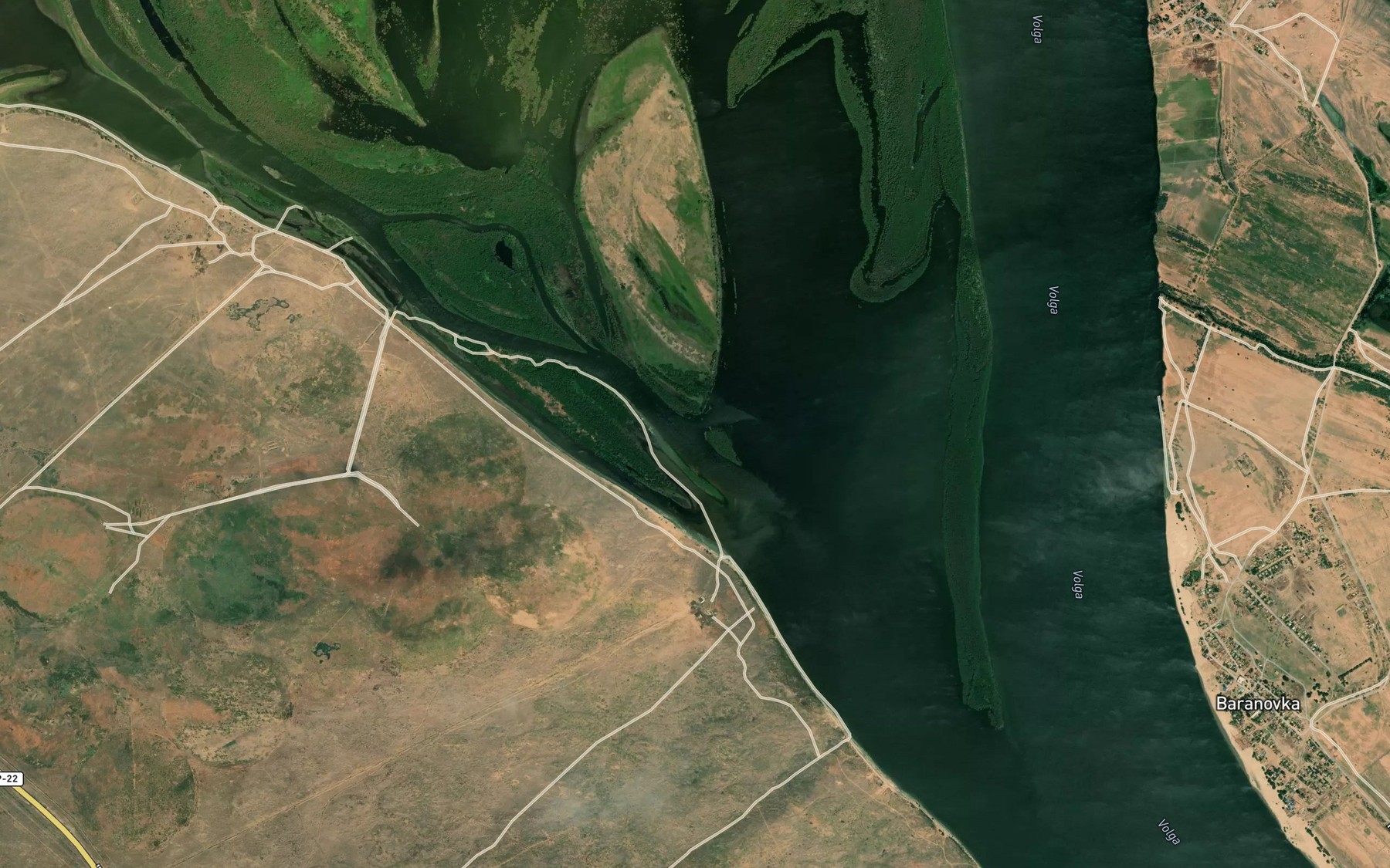 Satellite map of the Staraya Volga