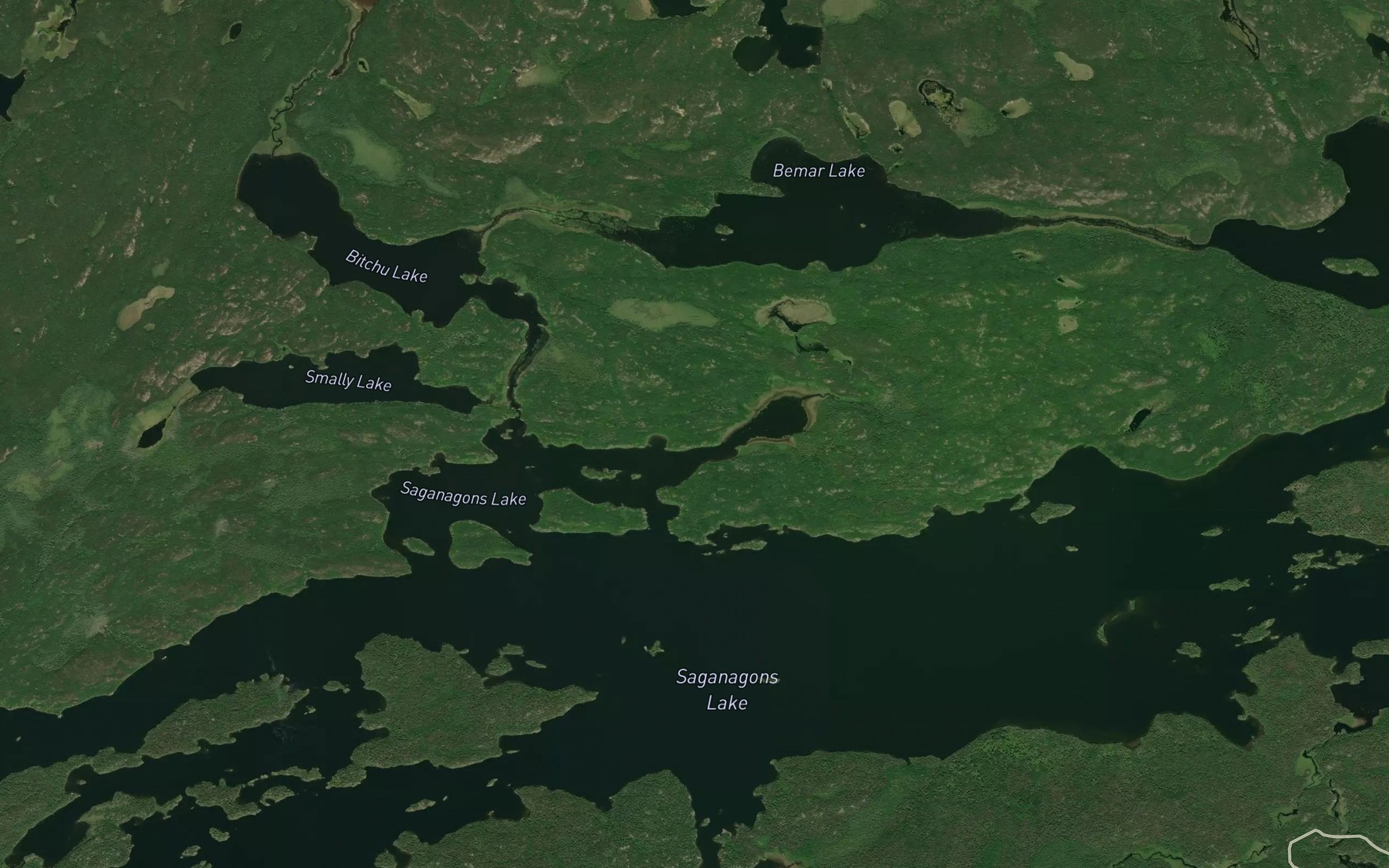 Satellite map of the Rat Bay