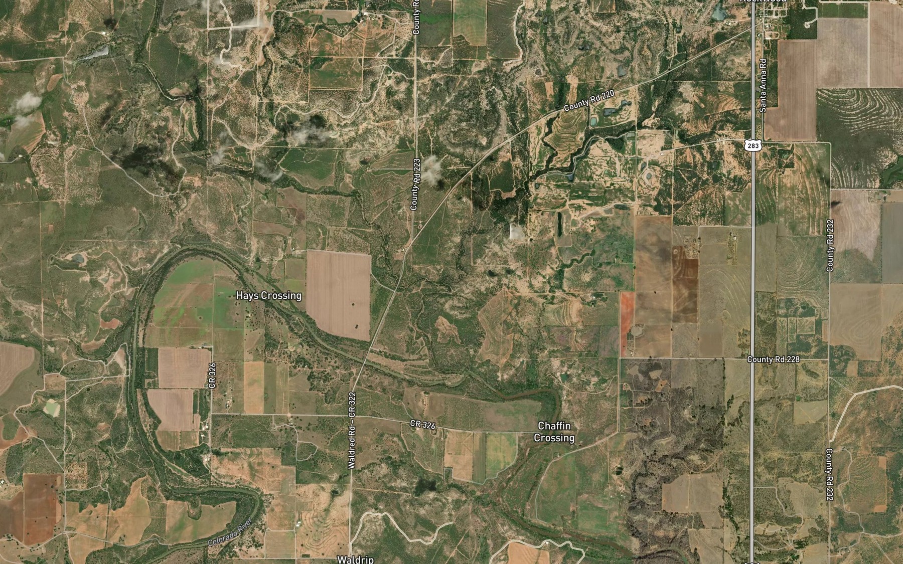 Satellite map of the Little Bull Creek