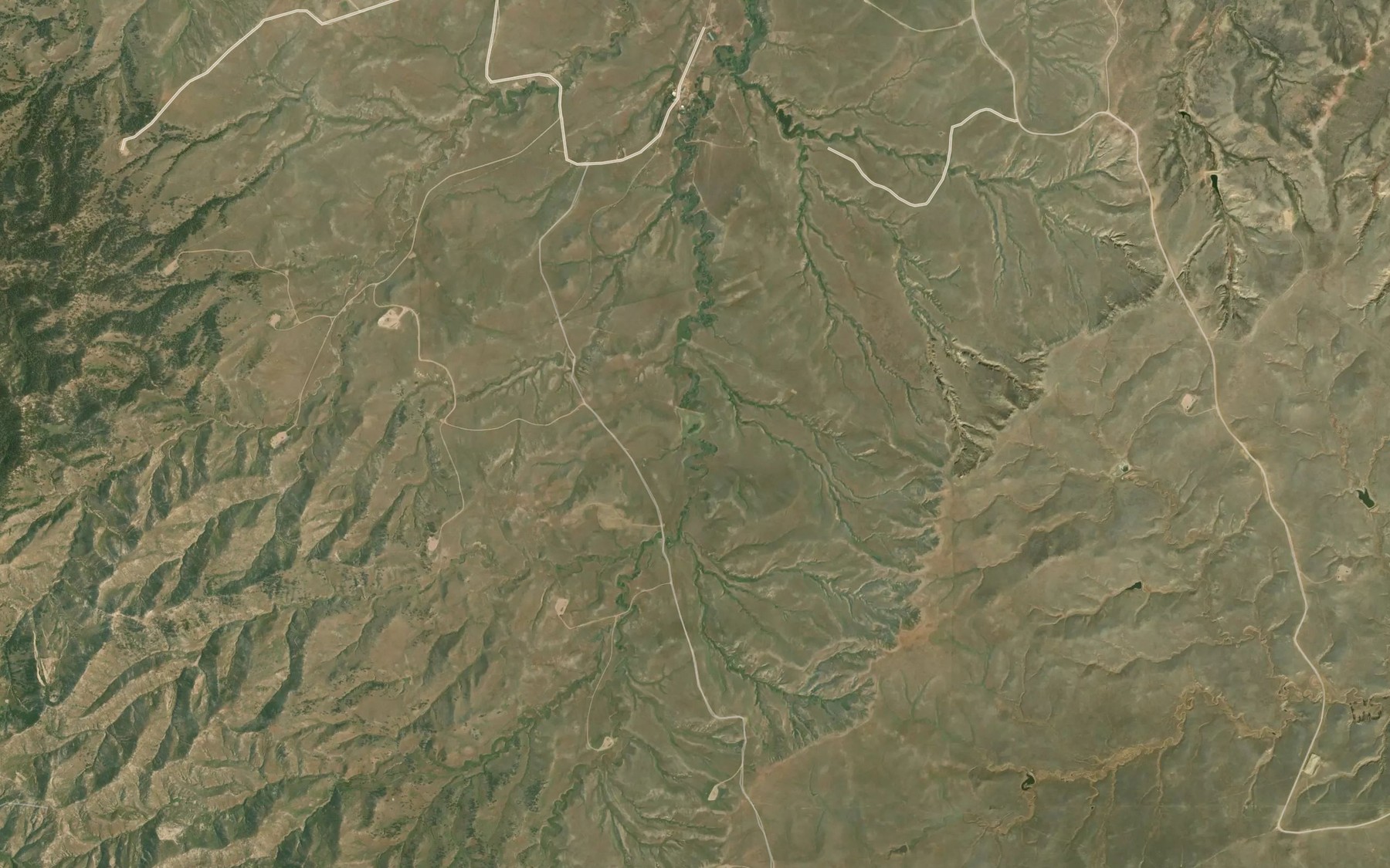 Satellite map of the Pine Dale Reservoir