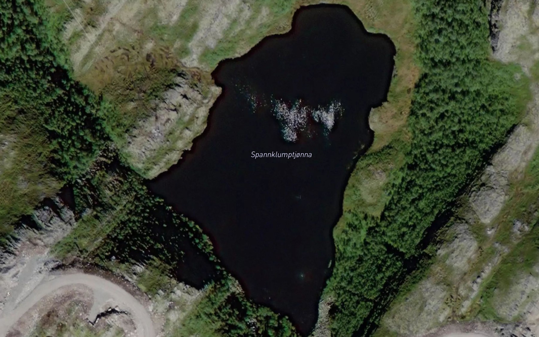 Satellite map of the Spannklumptjorna