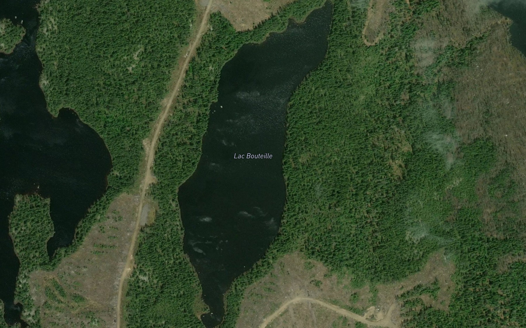Satellite map of the Lac Bouteille