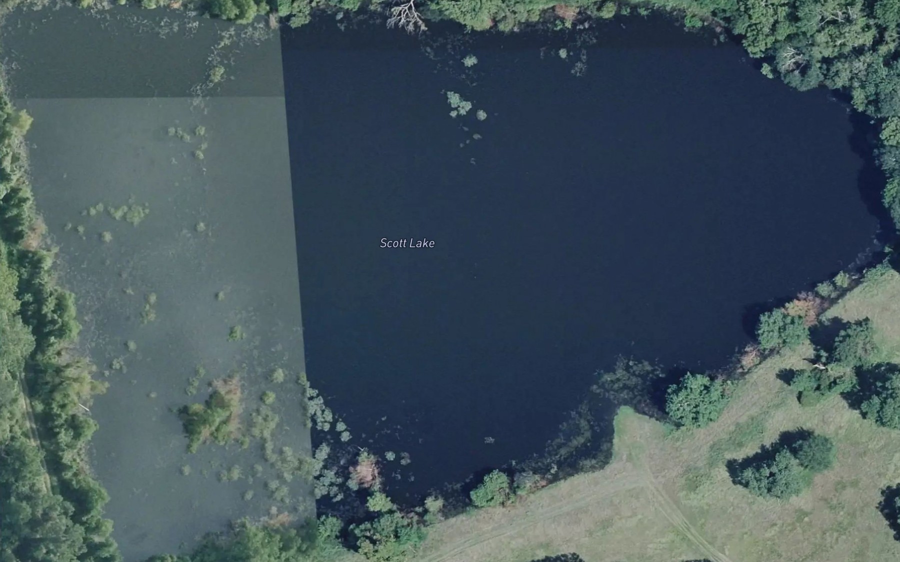 Satellite map of the Scott Lake