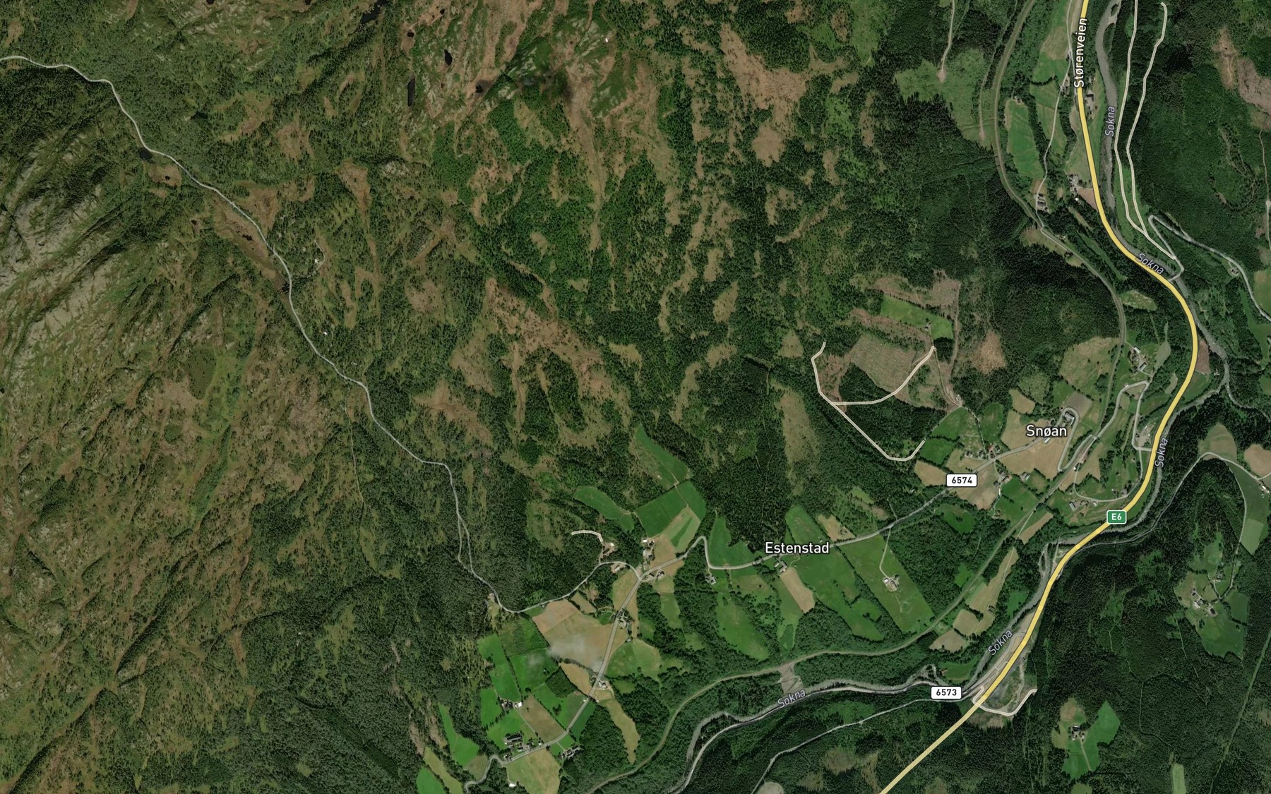 Satellite map of the Hafellbekken