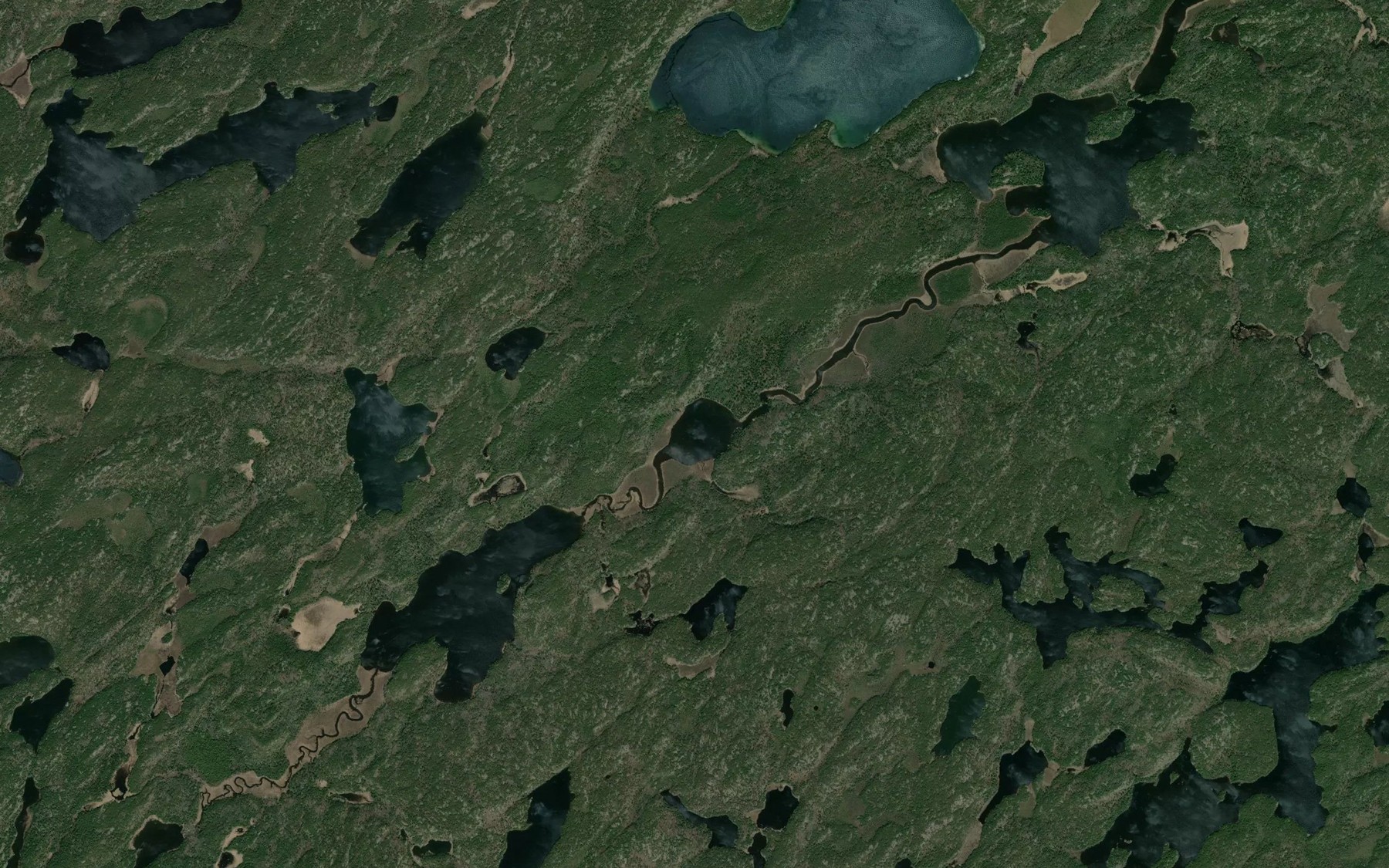 Satellite map of the Little Goose Lake