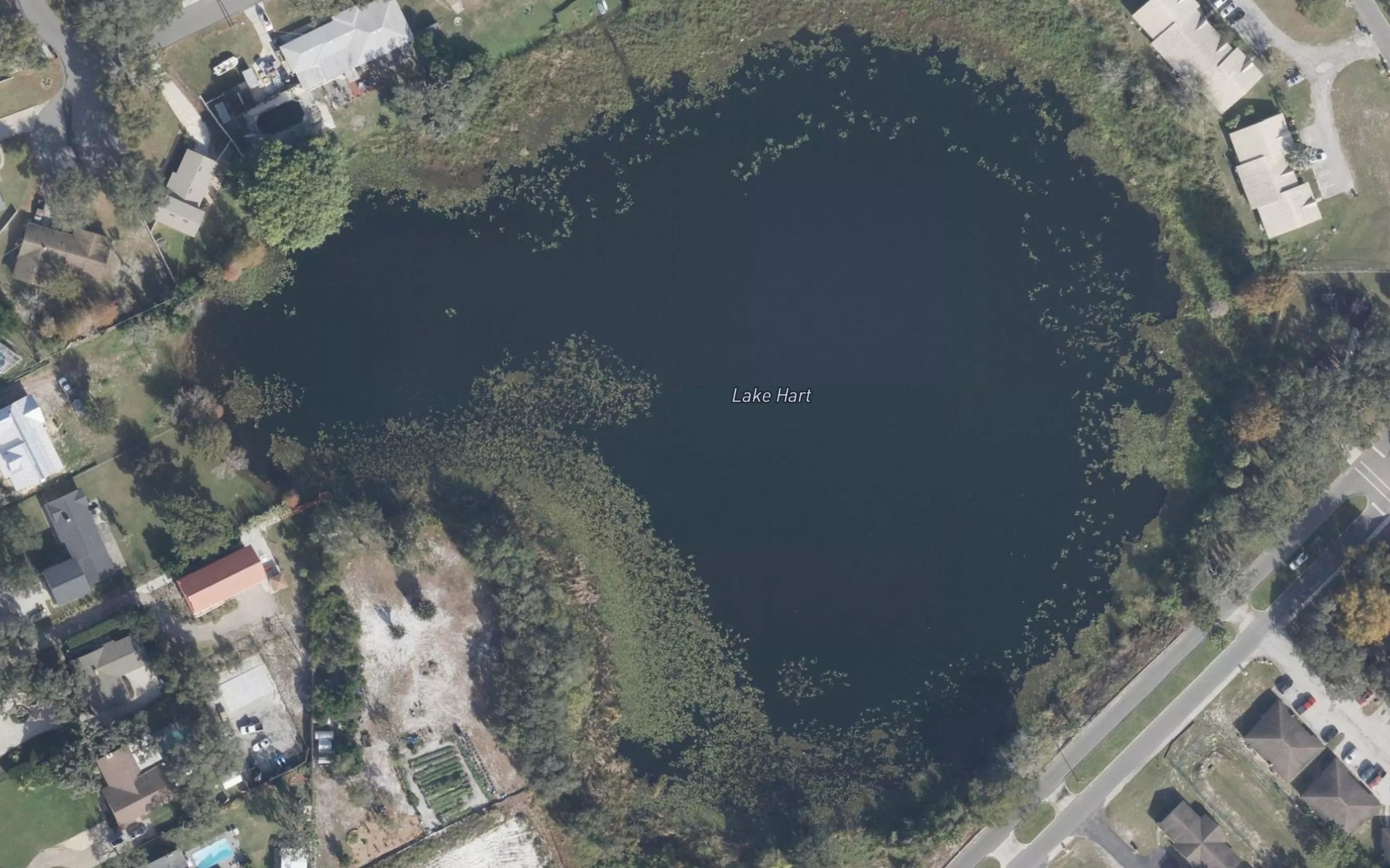 Satellite map of the Lake Hart