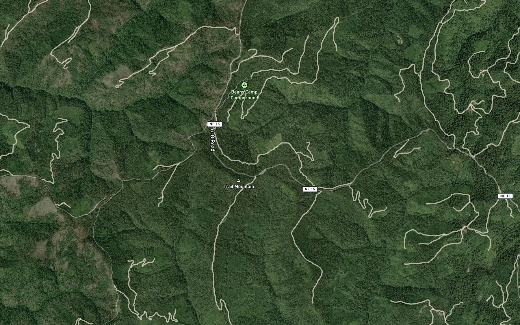 Satellite map of the Maple Spring