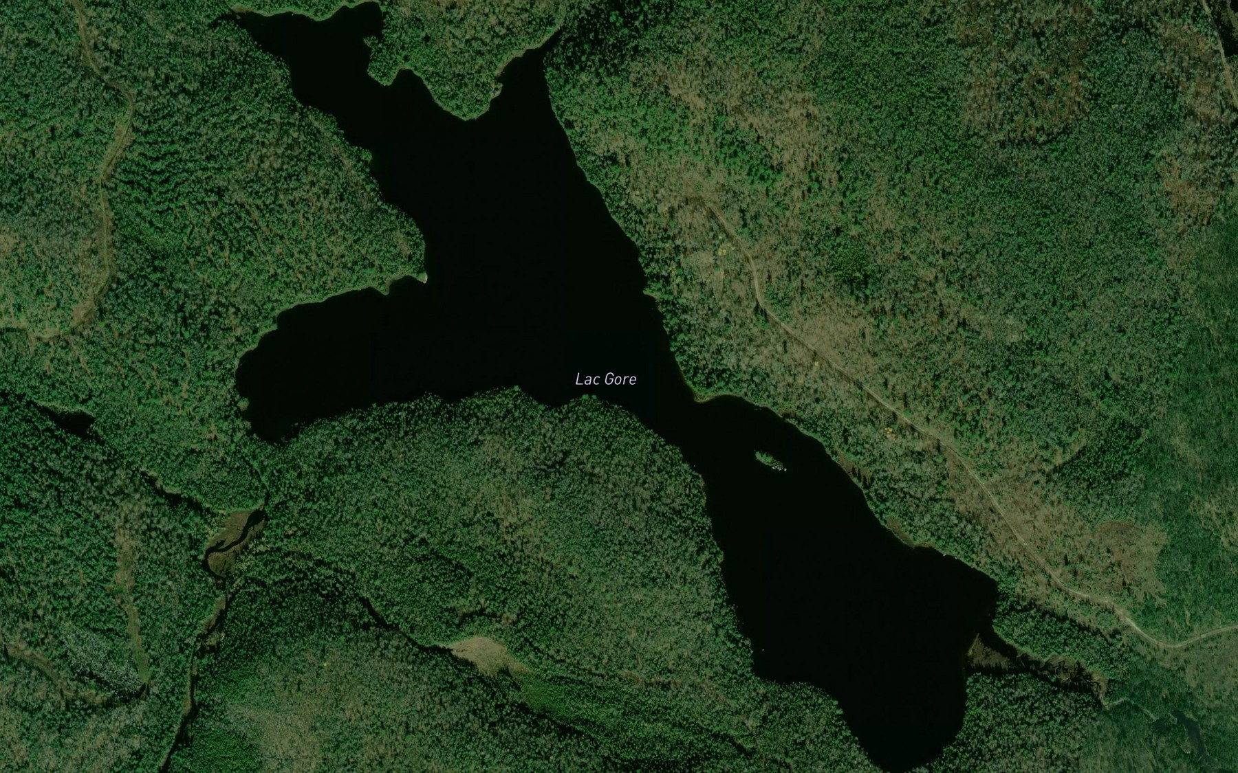 Satellite map of the Lac Gore