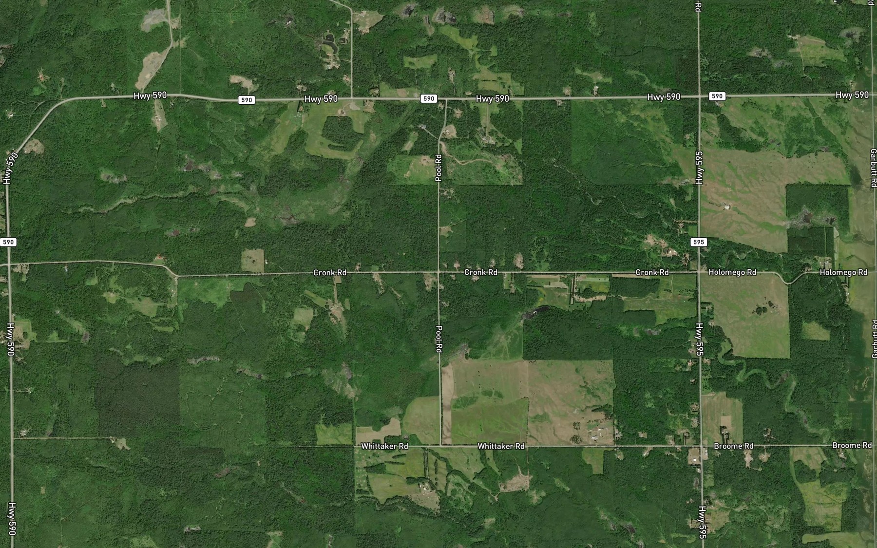 Satellite map of the South Cedar Creek
