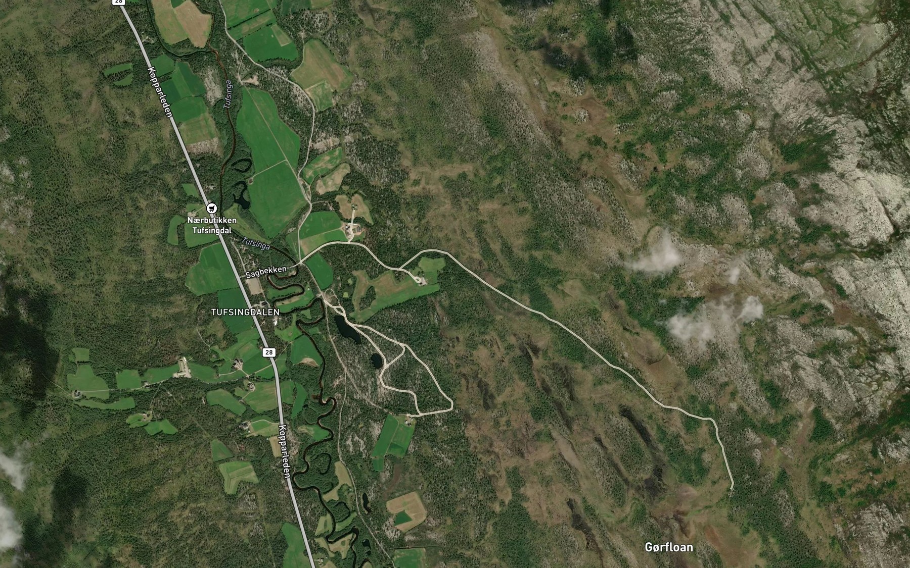 Satellite map of the Sagbekken