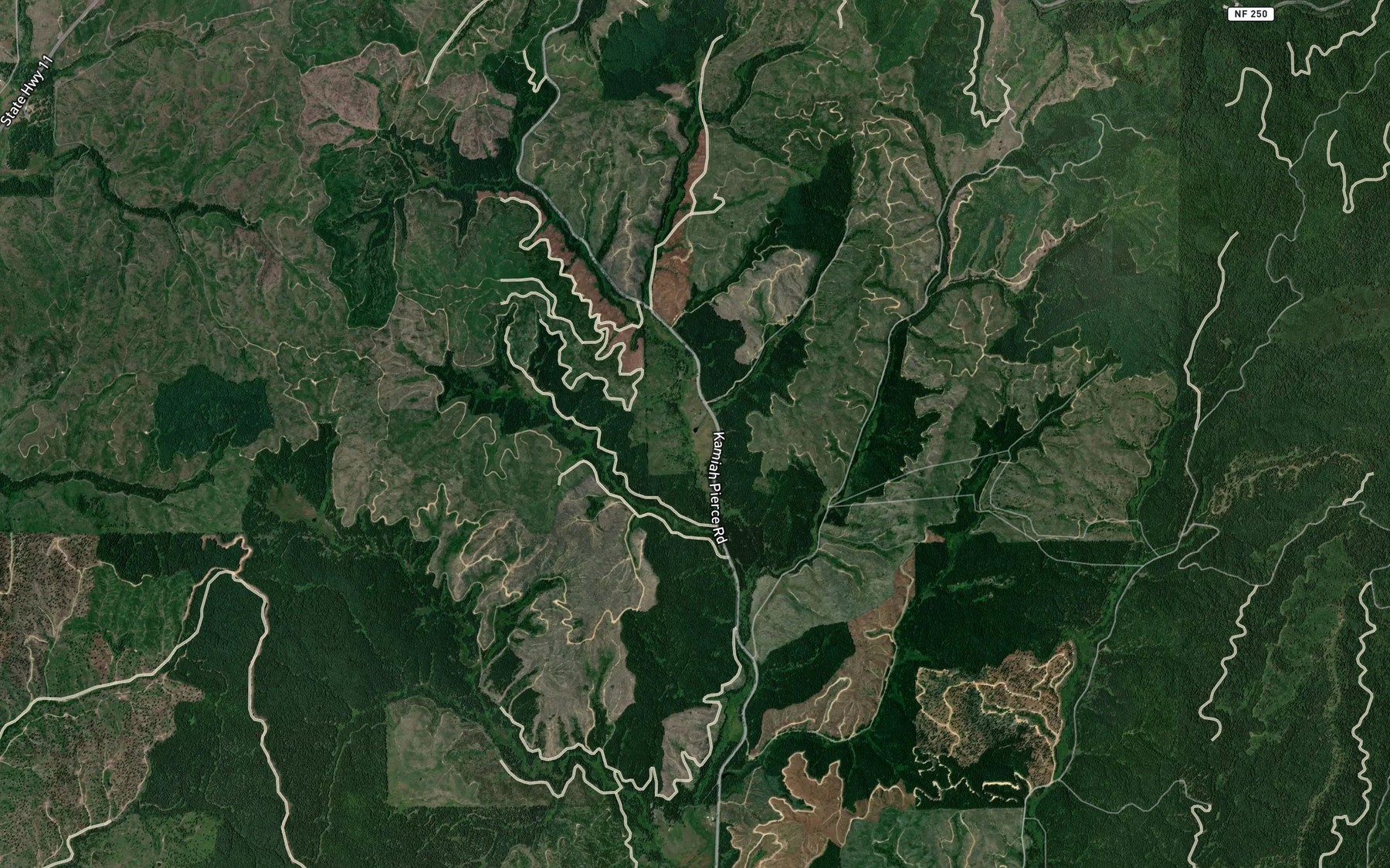 Satellite map of the Lost Creek