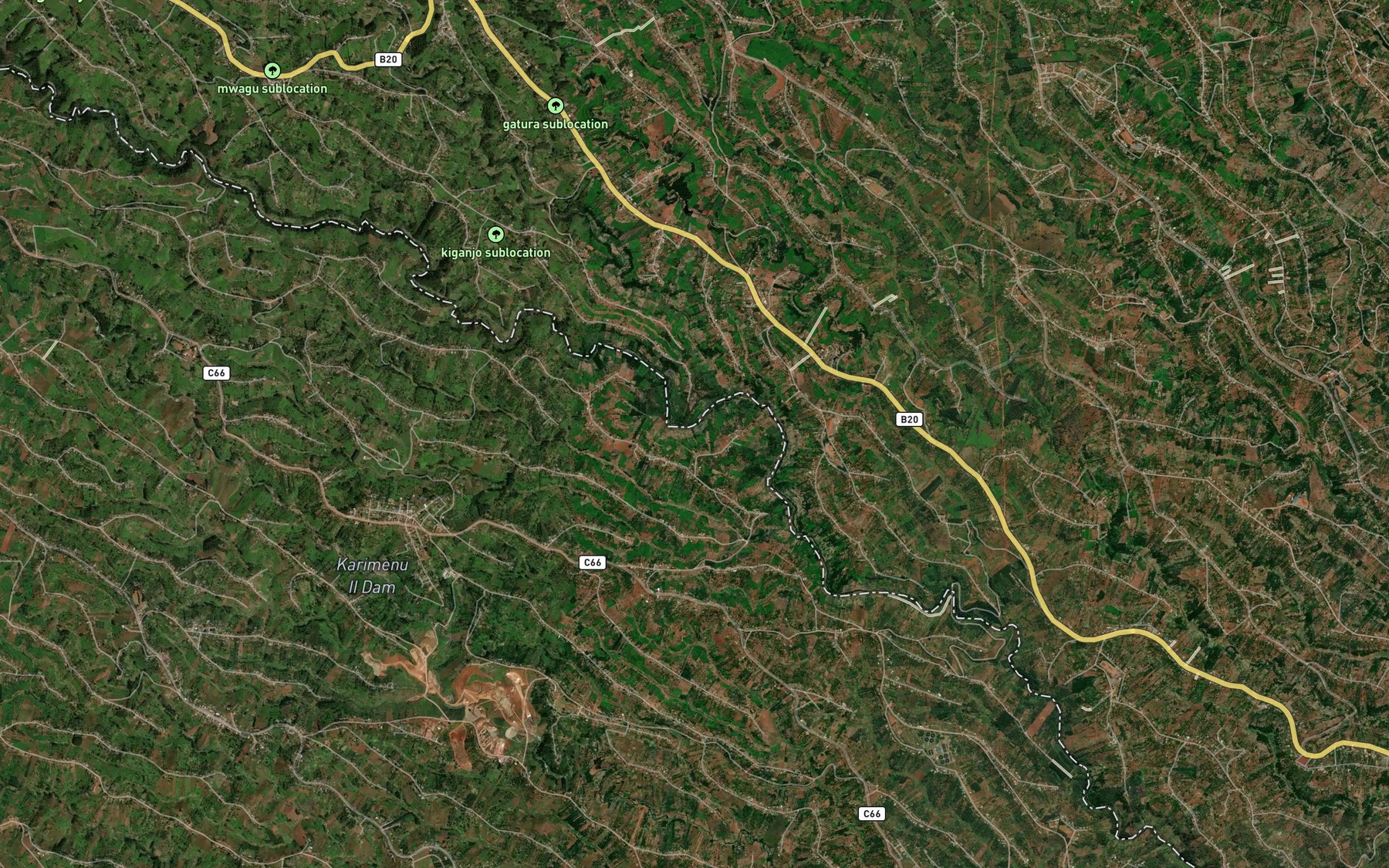 Satellite map of the Tambaya