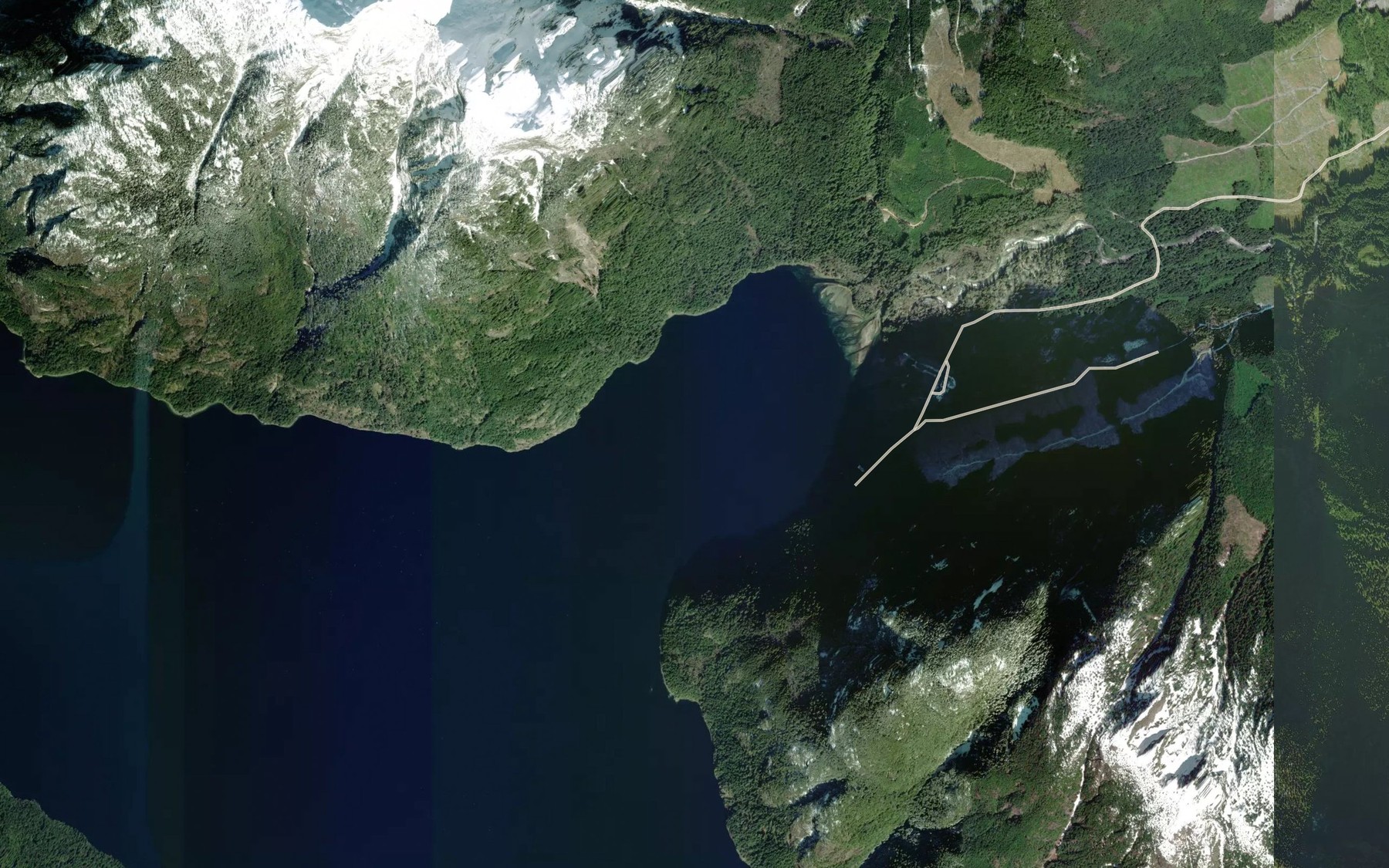Satellite map of the Vancouver Bay