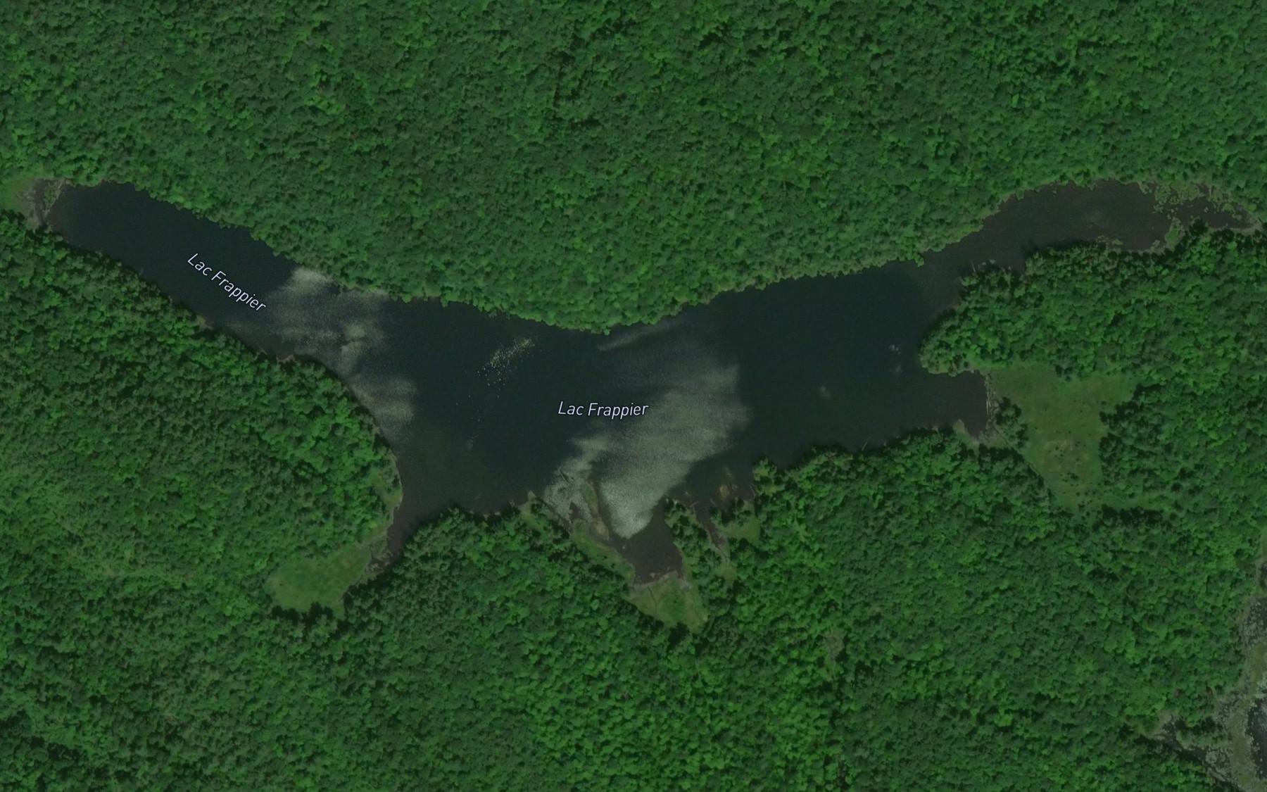 Satellite map of the Lac Frappier