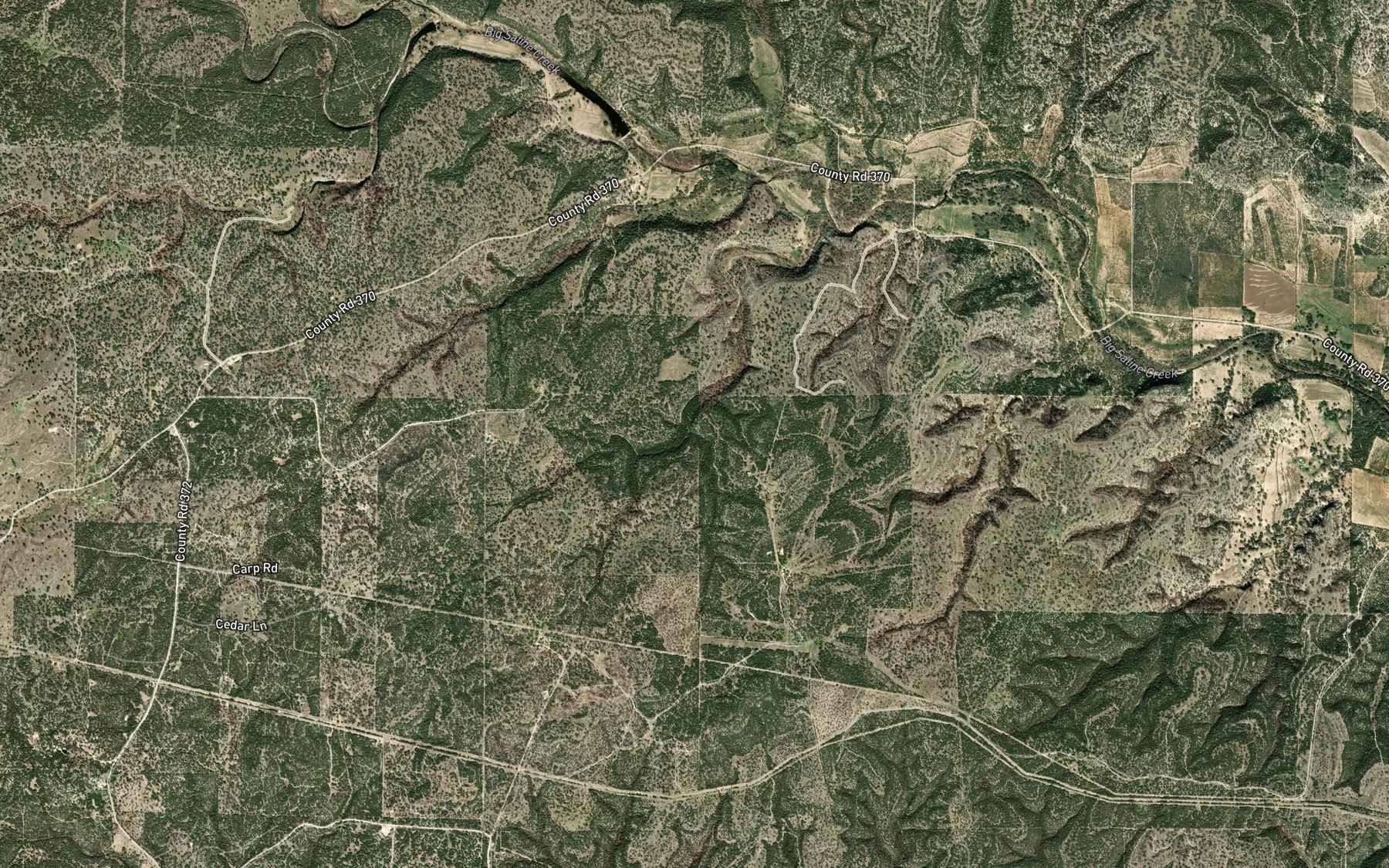 Satellite map of the Big Hog Creek