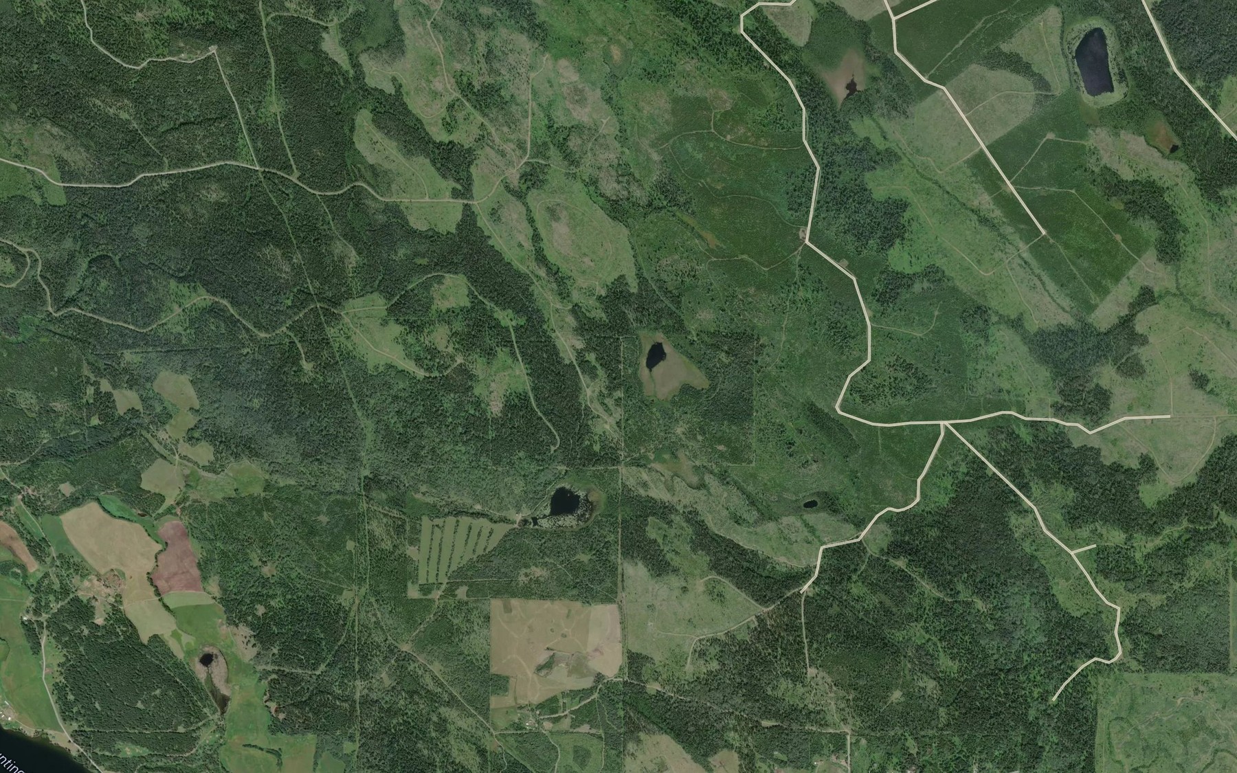 Satellite map of the Anders Creek