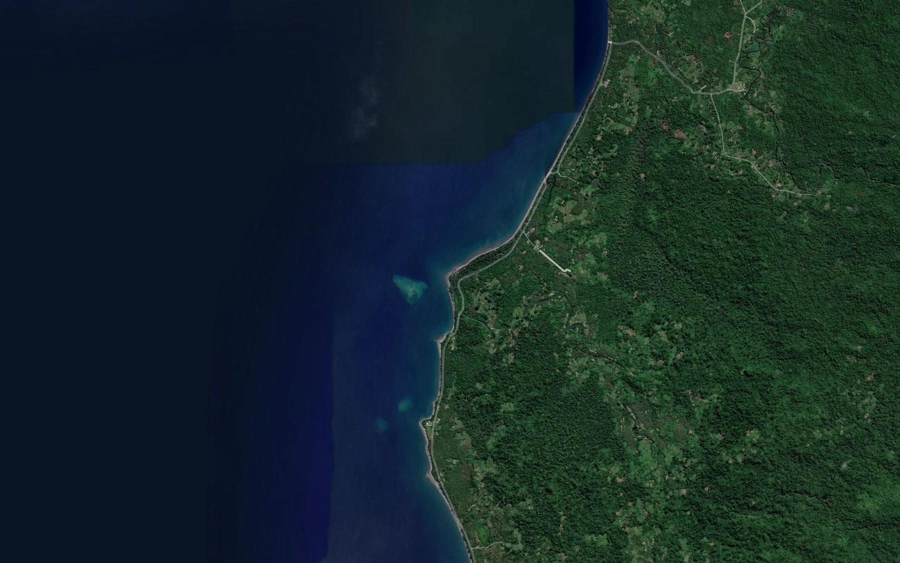 Satellite map of the Genga River
