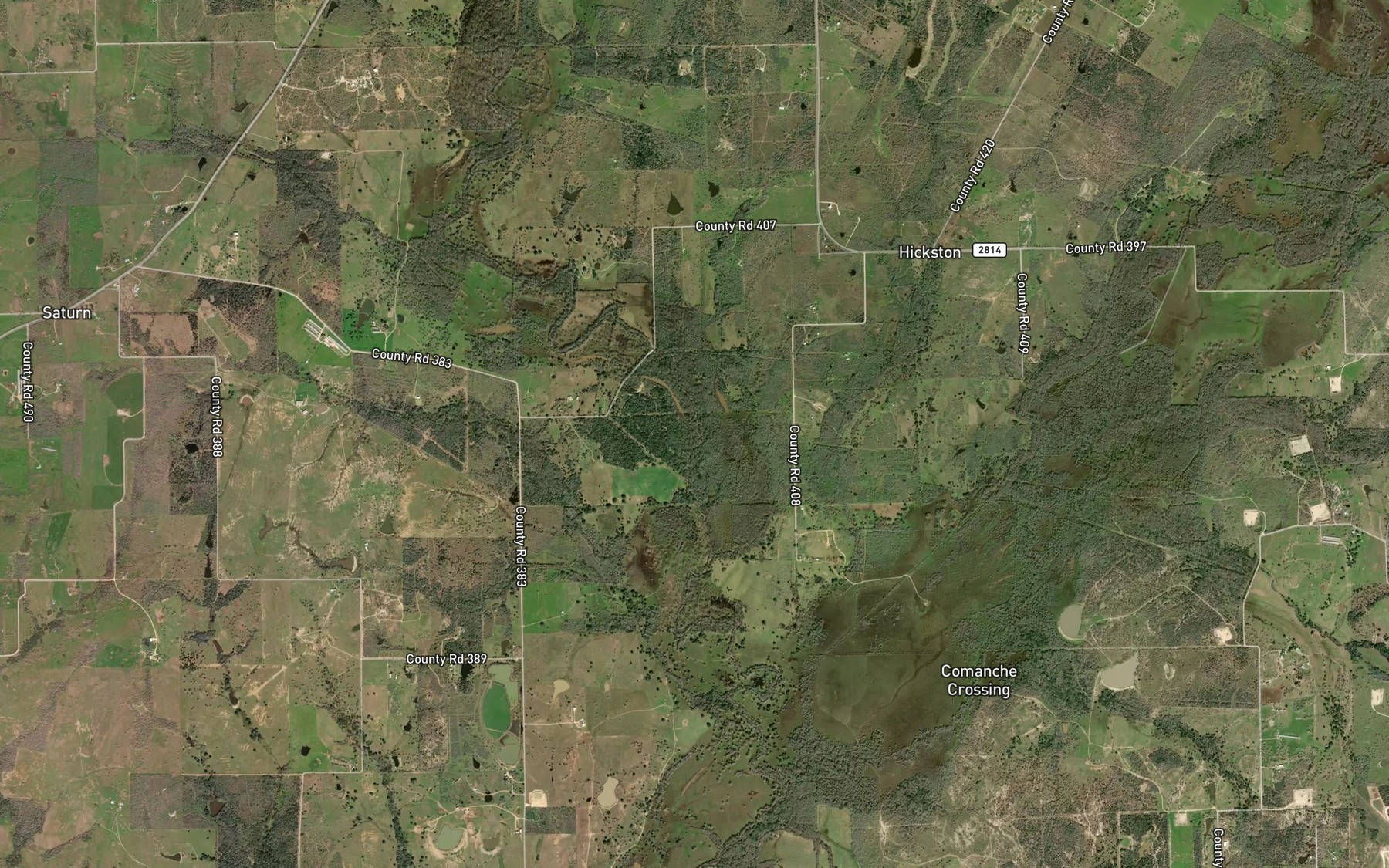 Satellite map of the Thompson Branch