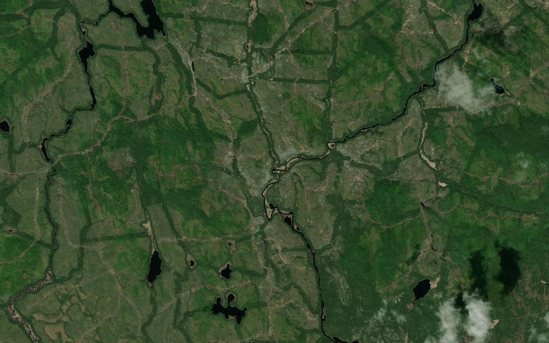 Satellite map of the Riviere Pipmuacan Ouest