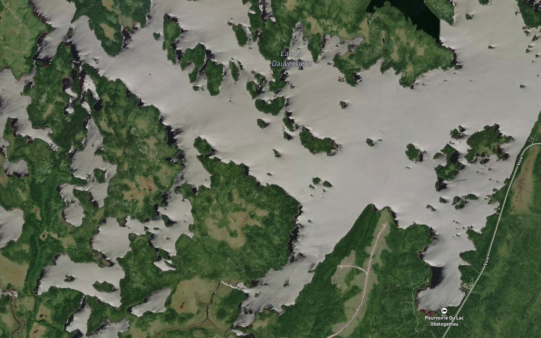 Satellite map of the Premiere baie des Lacs Obatogamau