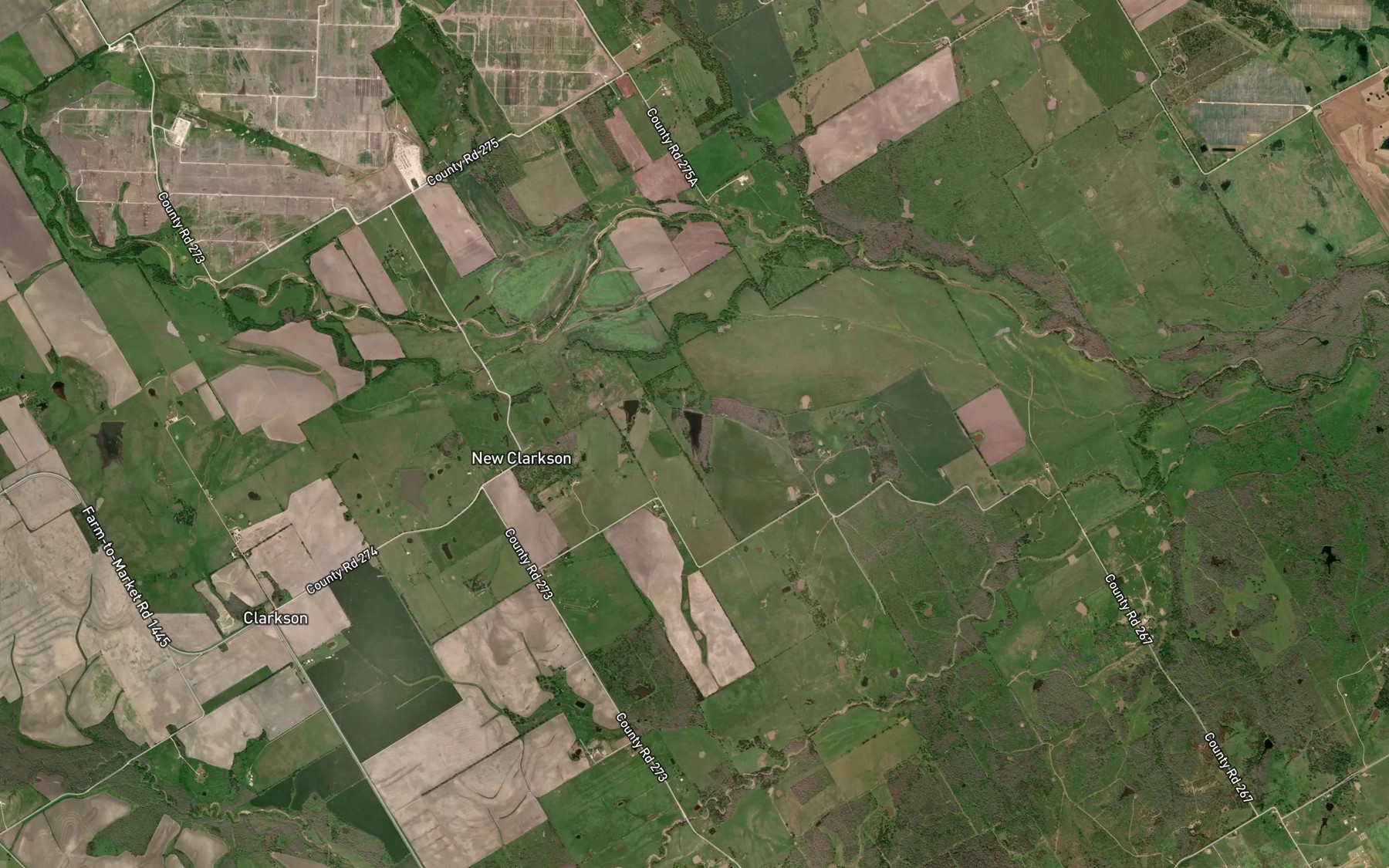 Satellite map of the Gibson Lake