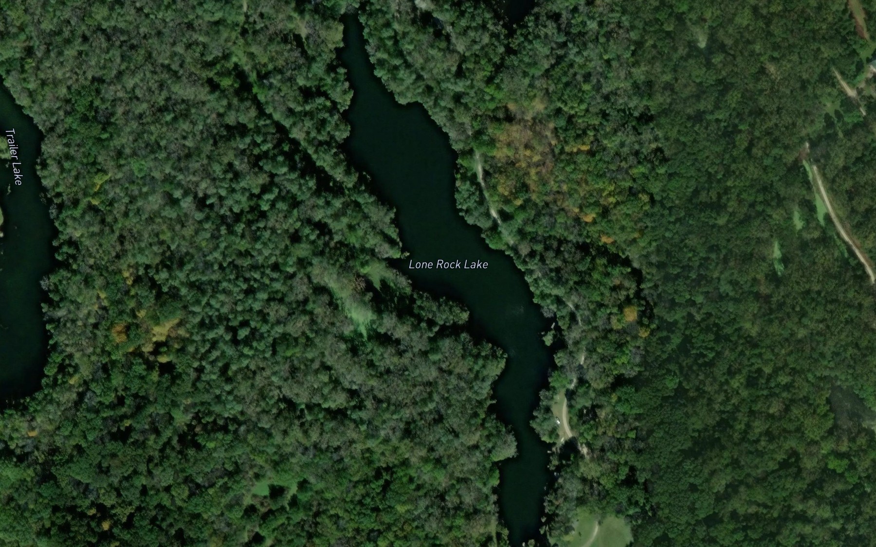 Satellite map of the Lone Rock Lake