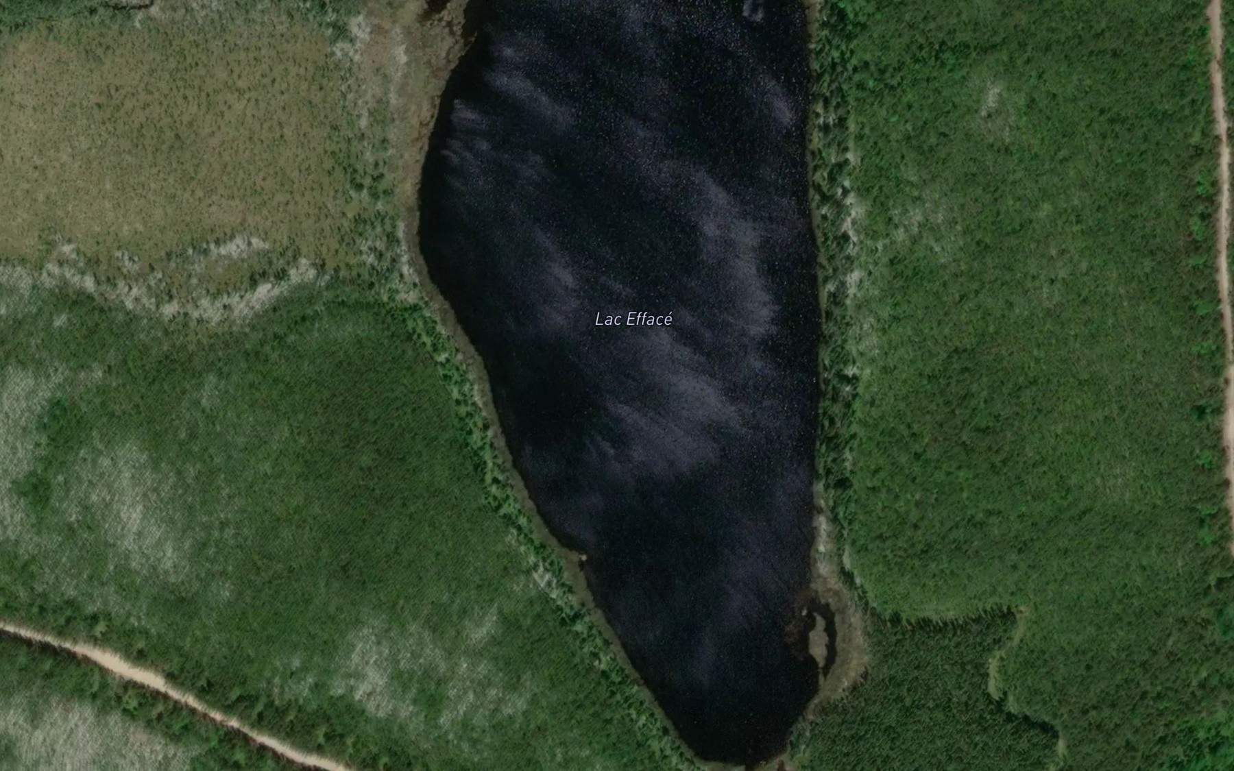 Satellite map of the Lac Efface
