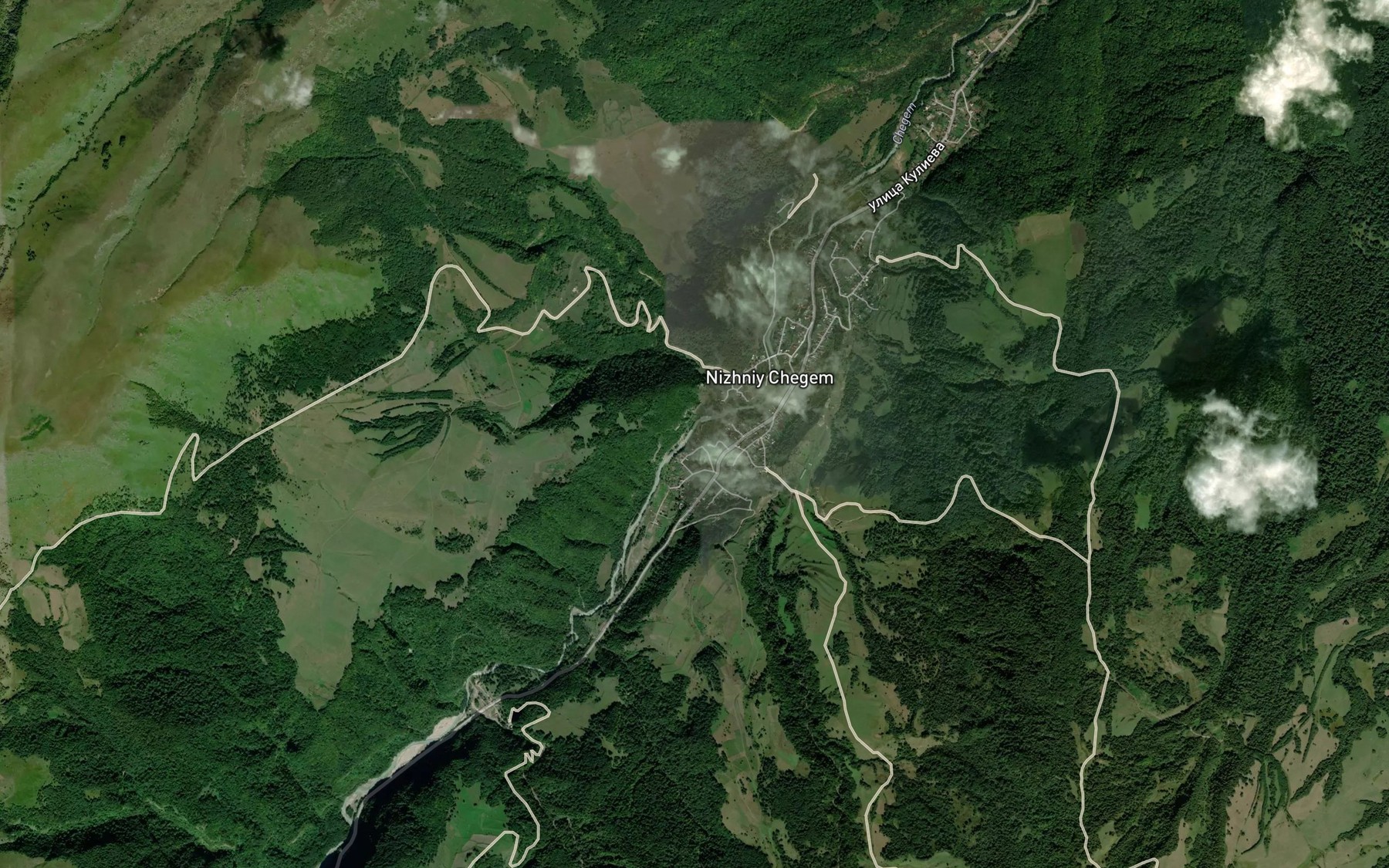 Satellite map of the Kiiksu