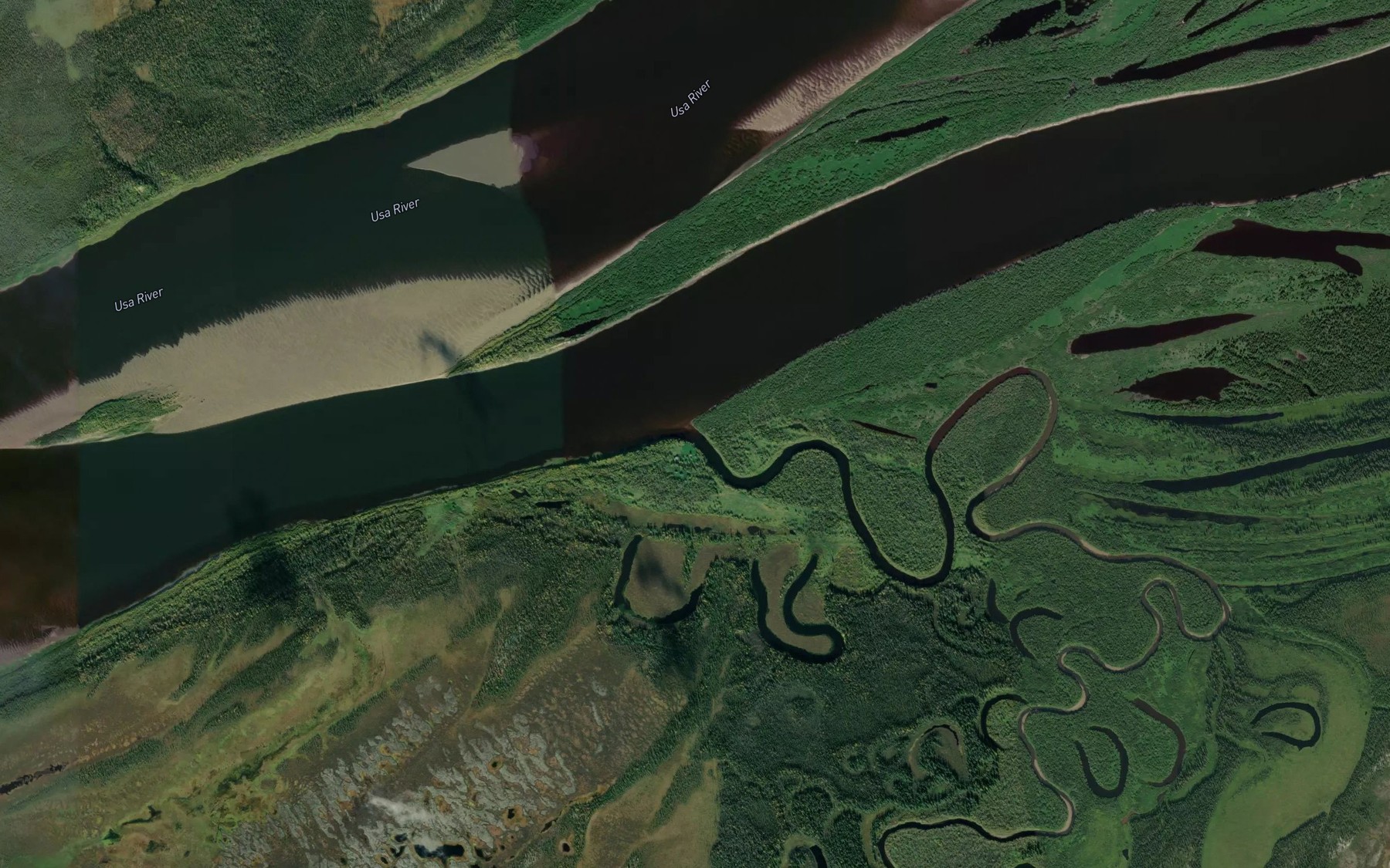 Satellite map of the Zaostrennaya