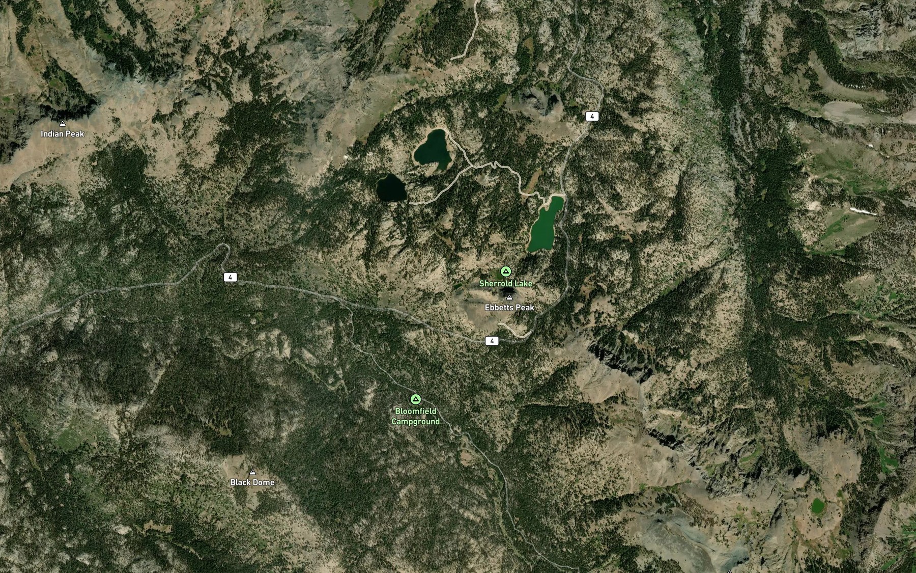 Satellite map of the Dorothy Lake