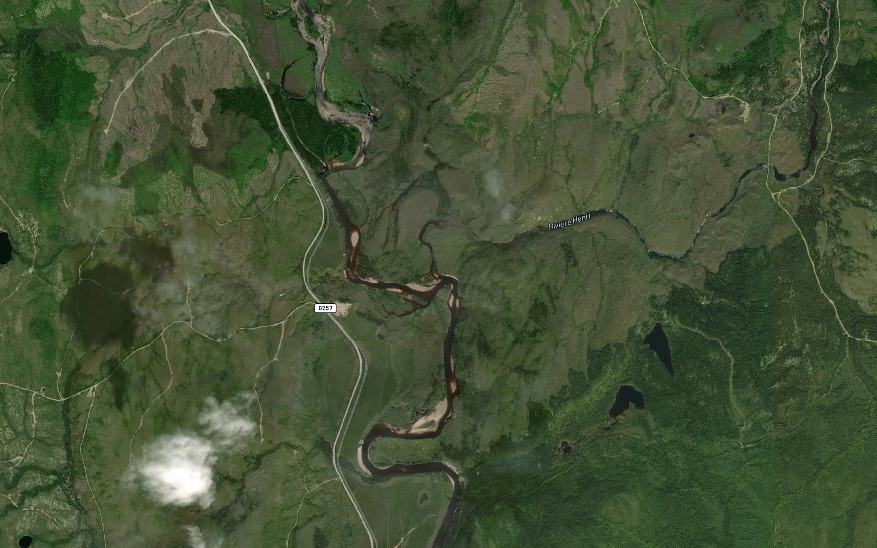 Satellite map of the Riviere Henri