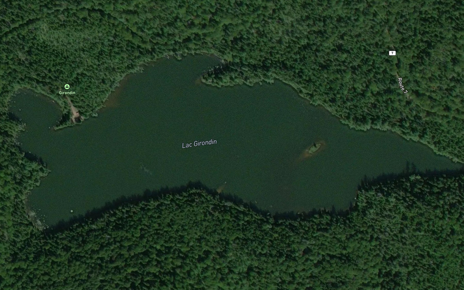 Satellite map of the Lac Girondin