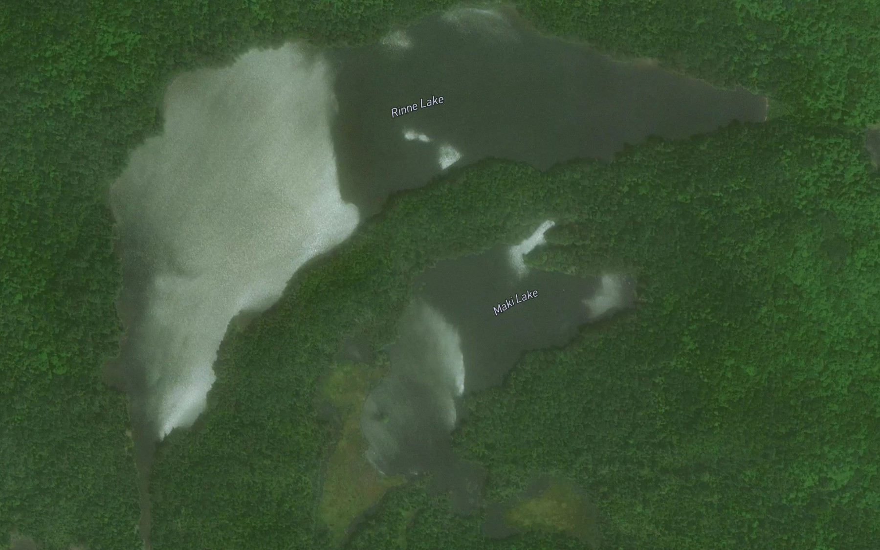 Satellite map of the Rinne Lake