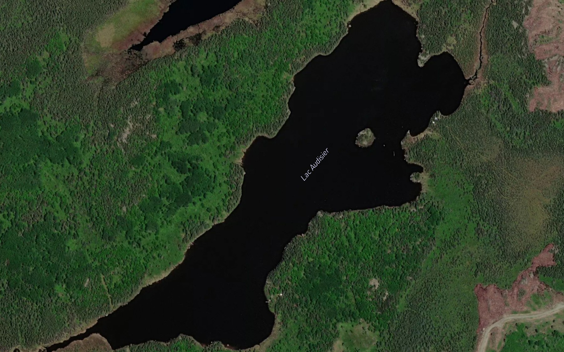 Satellite map of the Lac Audisier