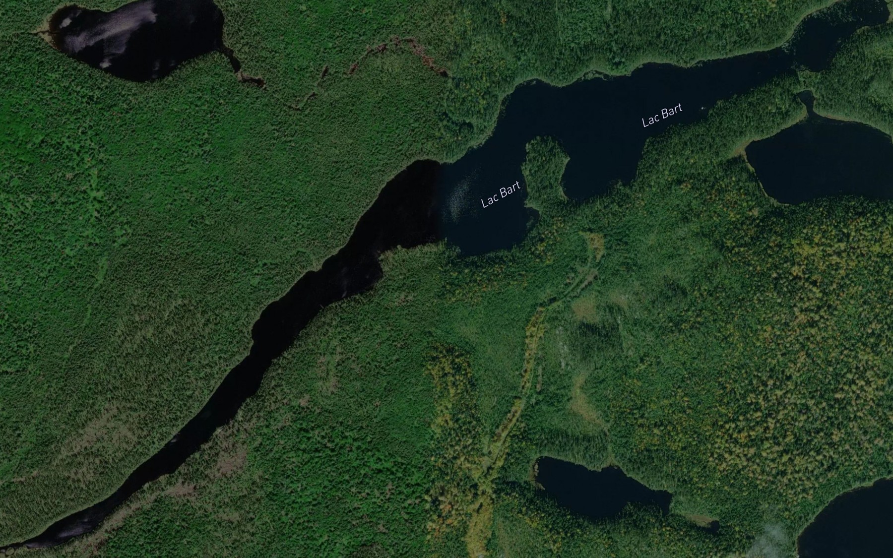 Satellite map of the Lac Bart