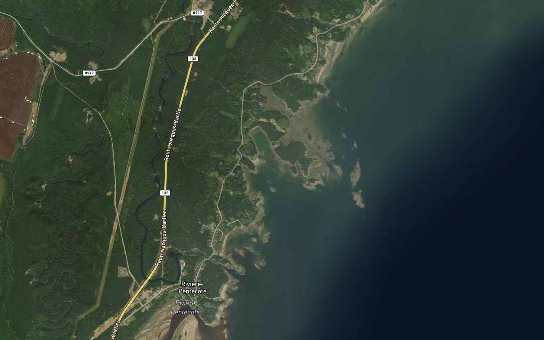 Satellite map of the Anse Chouinard
