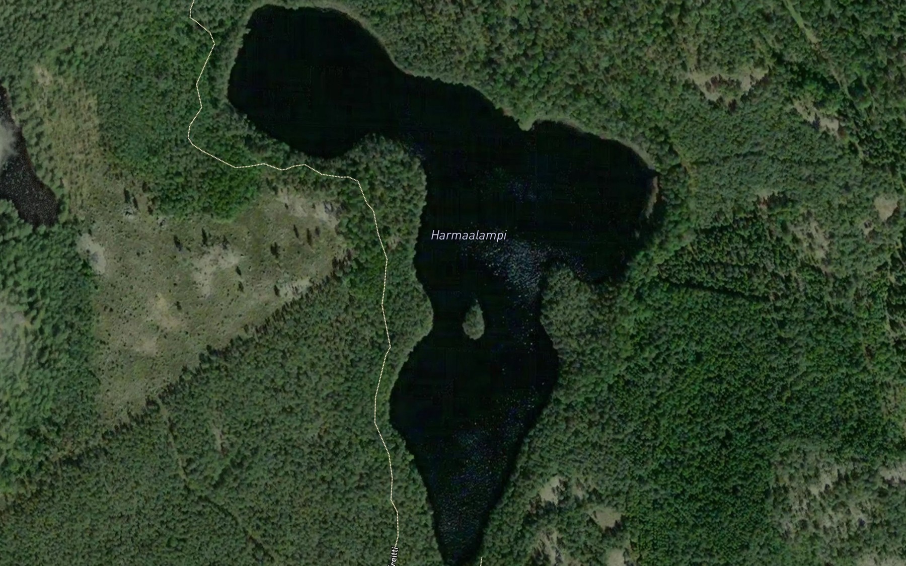 Satellite map of the Harmaalampi