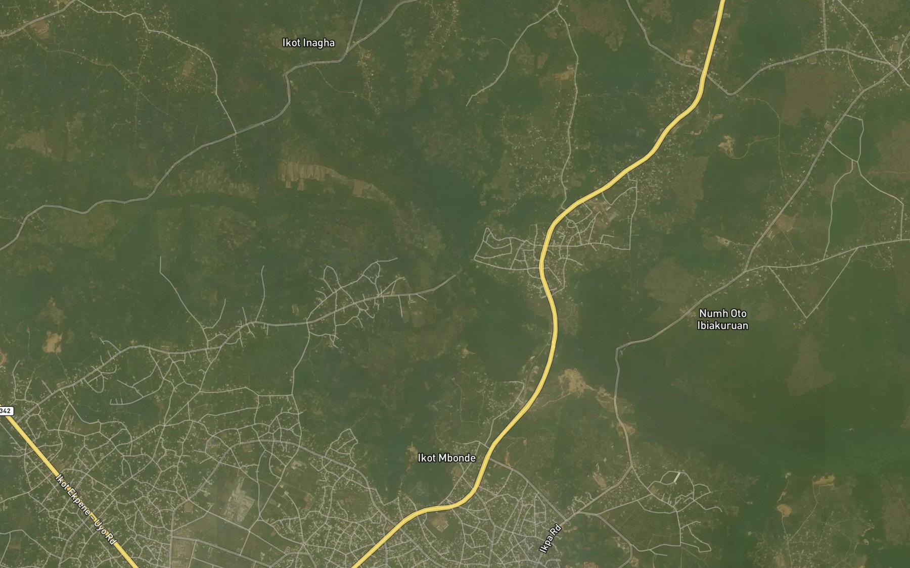 Satellite map of the River Ambor