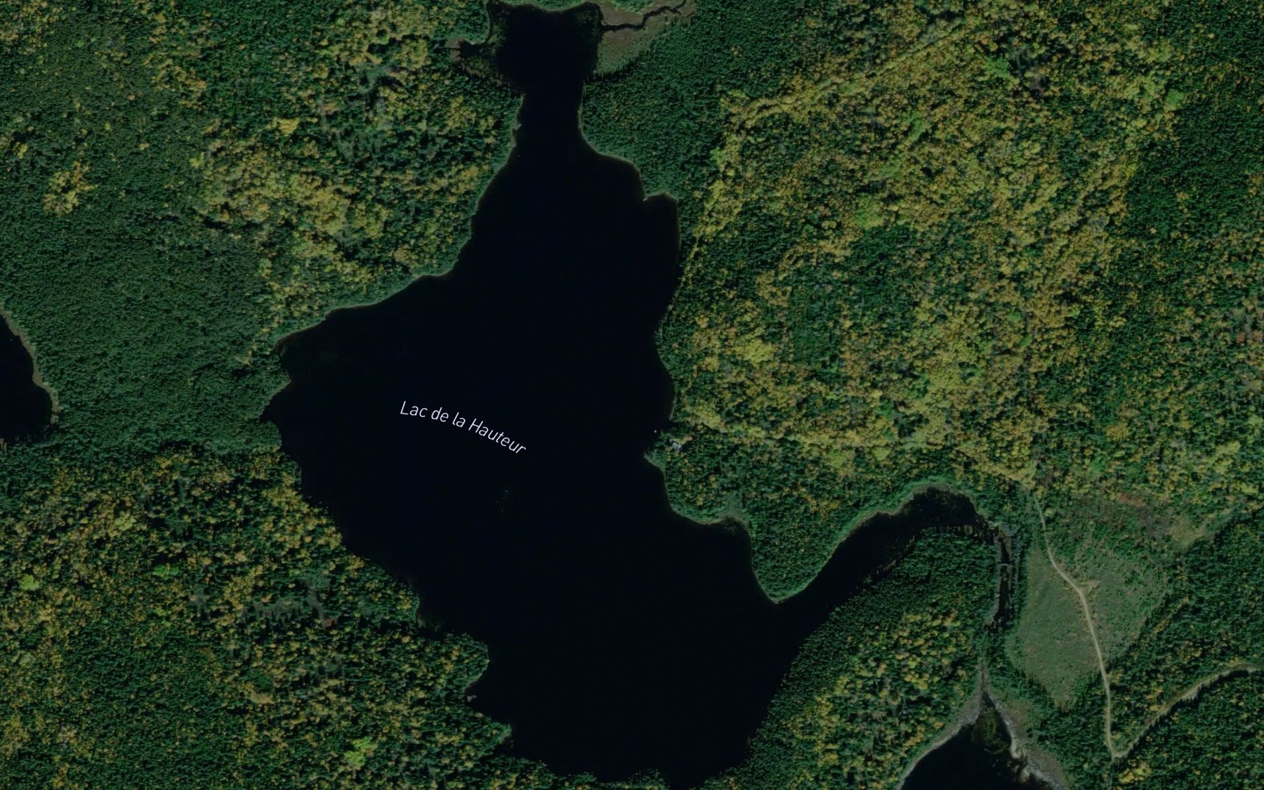 Satellite map of the Lac de la Hauteur