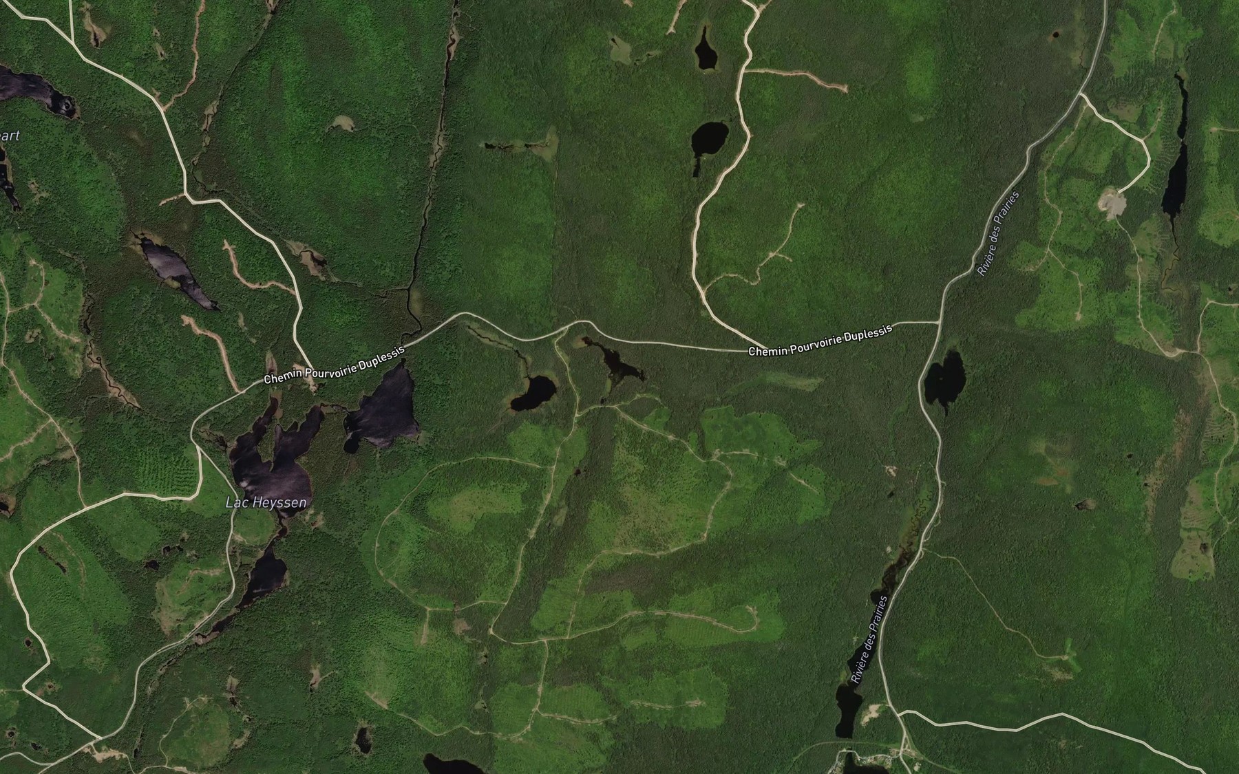 Satellite map of the Lac des Prairies
