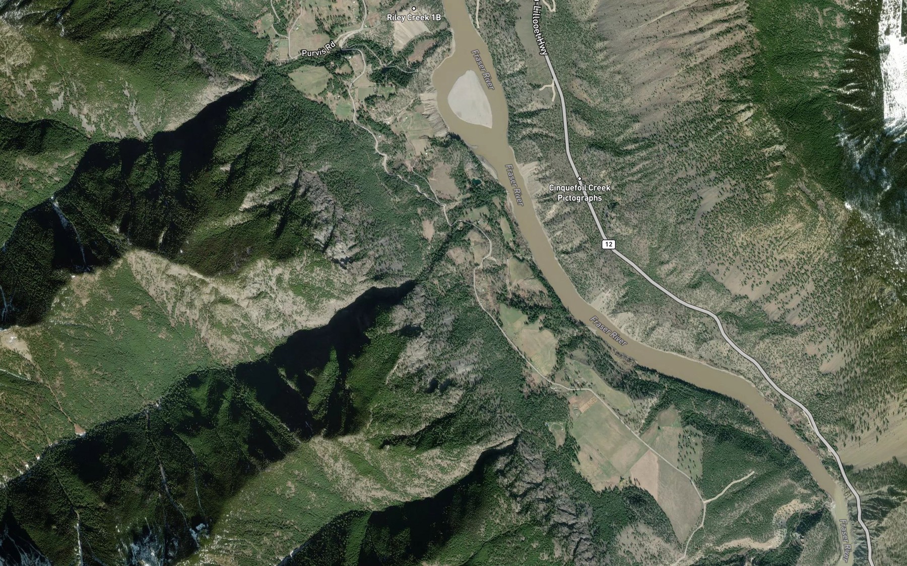 Satellite map of the Towinock Creek