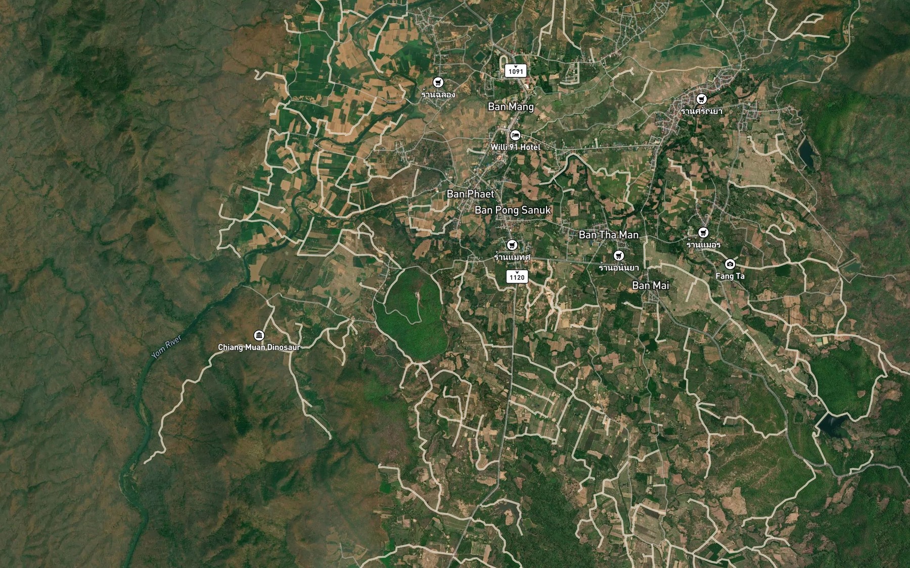 Satellite map of the Huai Chae Hang