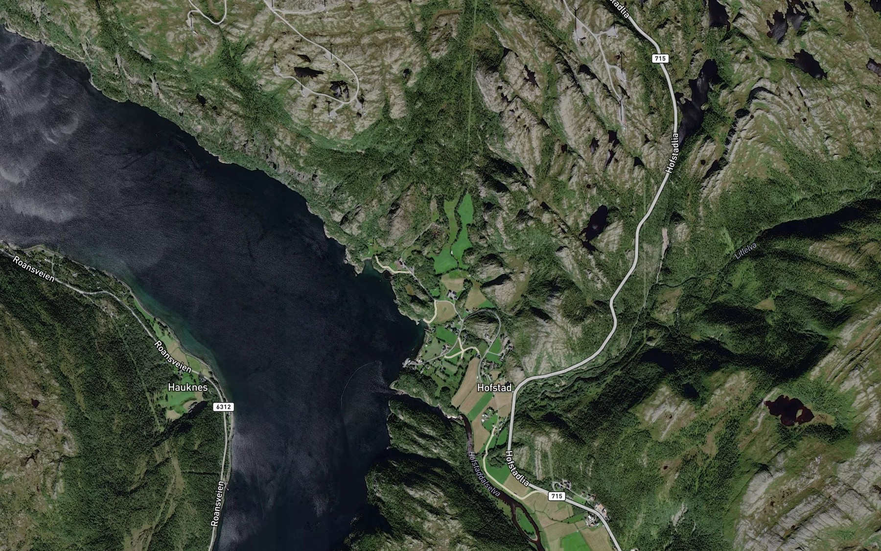 Satellite map of the Vikabekken