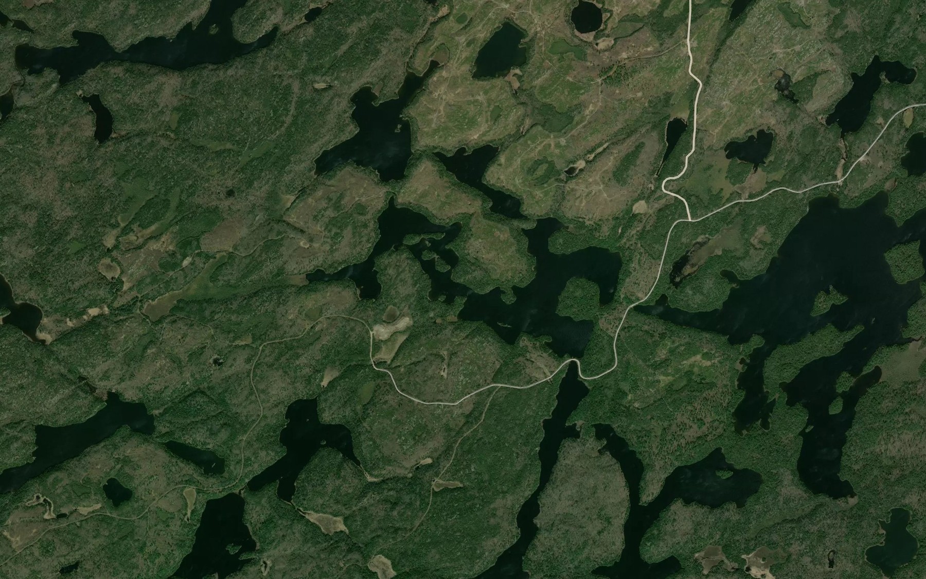 Satellite map of the Crispin Lake