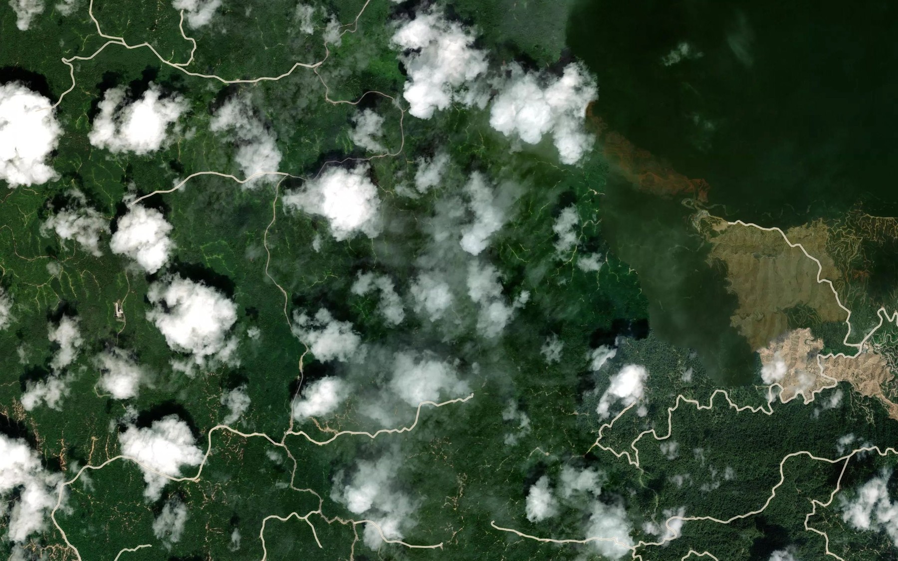 Satellite map of the Sungai Merayau